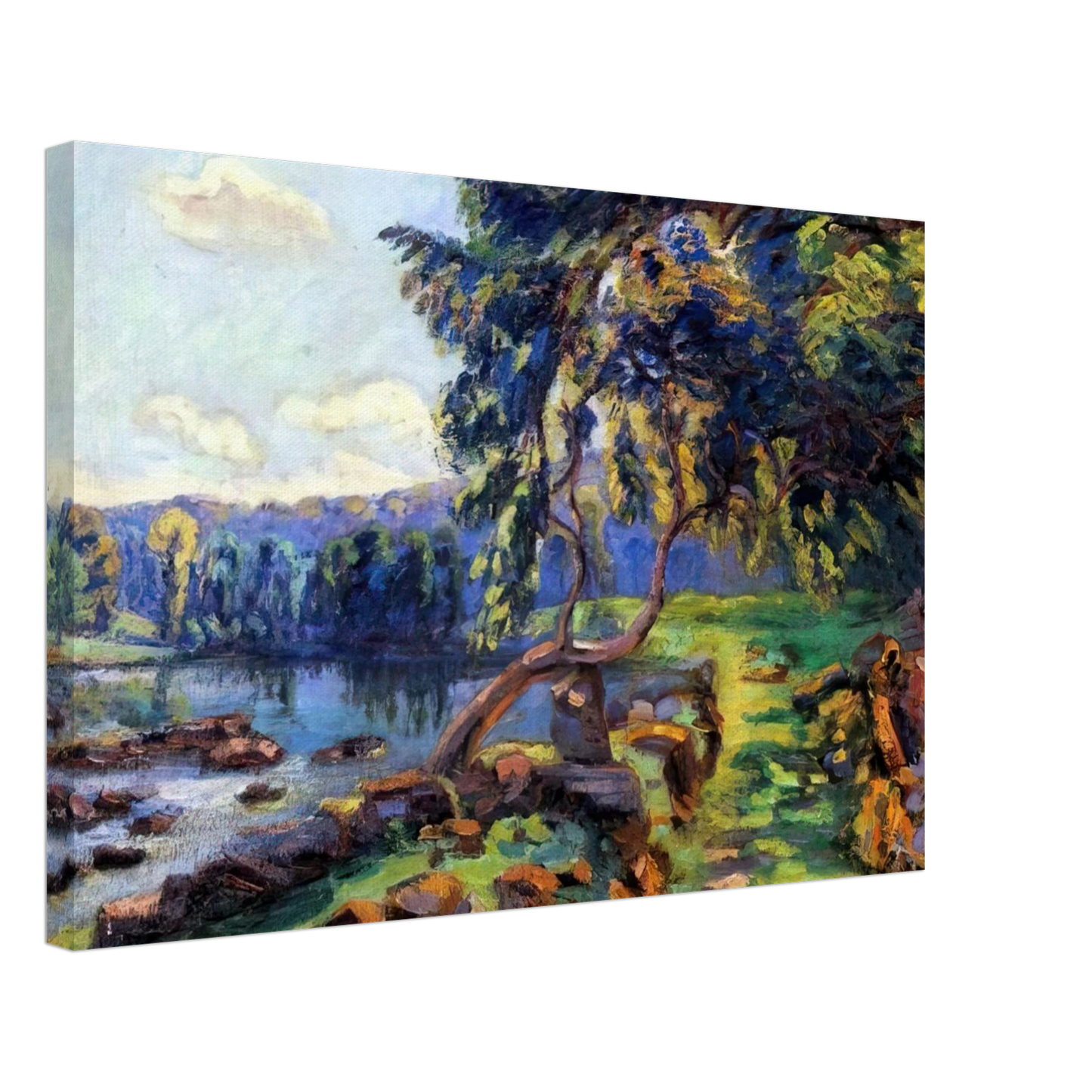 Armand Guillaumin - Les rapides a Genetin - 1900 Canvas - 40x60 cm / 16x24 inches-canvas