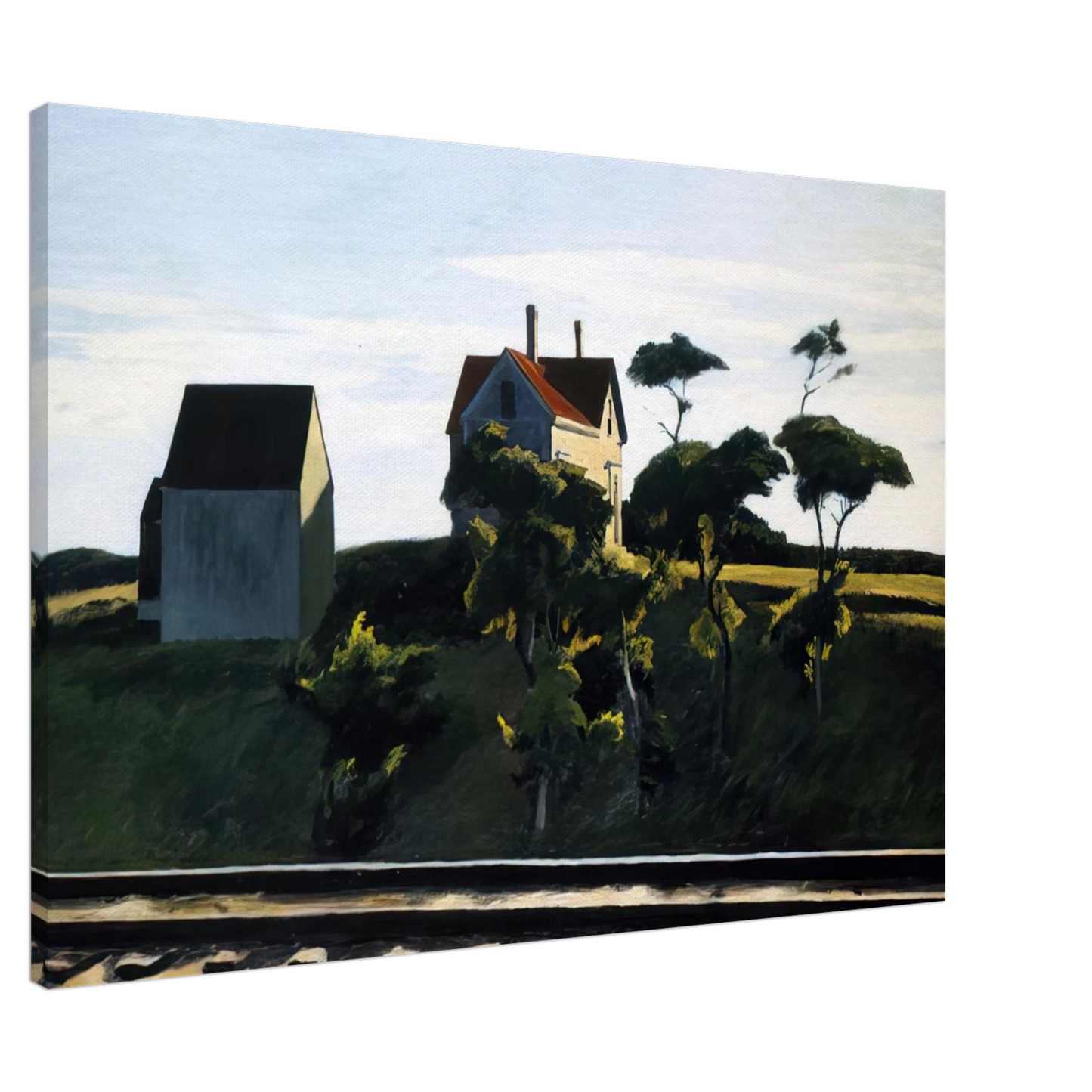 Edward Hopper - New York, New Haven and Hartford Canvas - Default Title-canvas