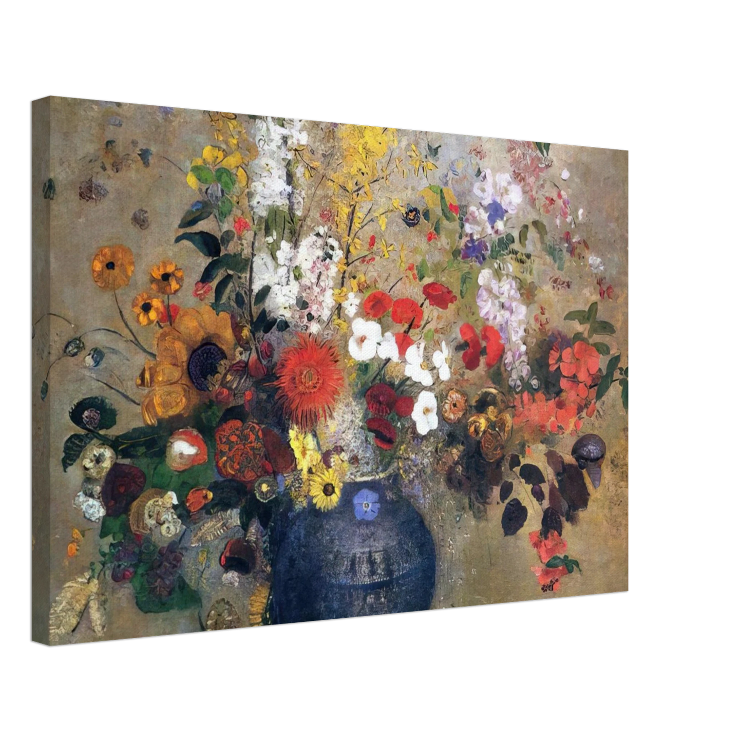 Odilon Redon - FLOWERS 1909 Canvas - 70x100 cm / 28x40 inches-canvas