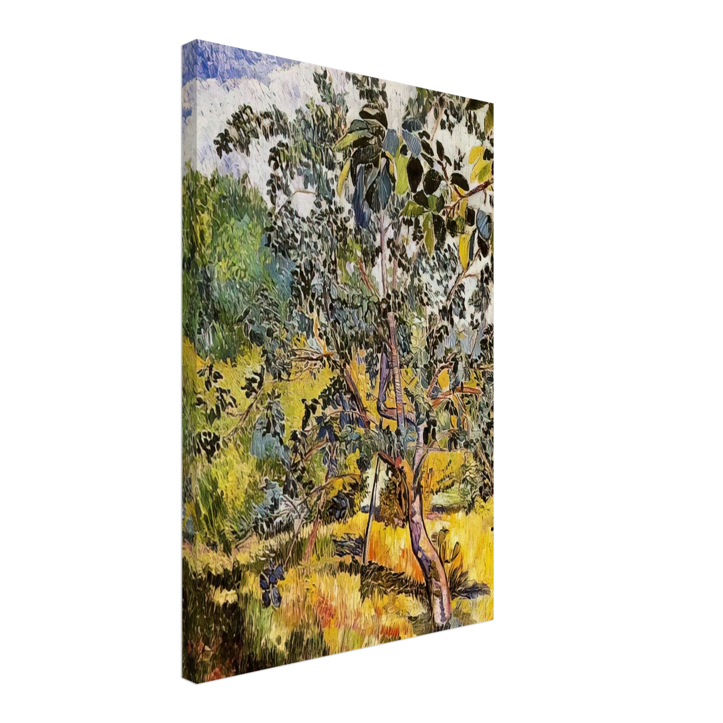 Natalia Goncharova - Corner of a garden Sun - Post-Impressionism Canvas - 70x100 cm / 28x40 inches-canvas