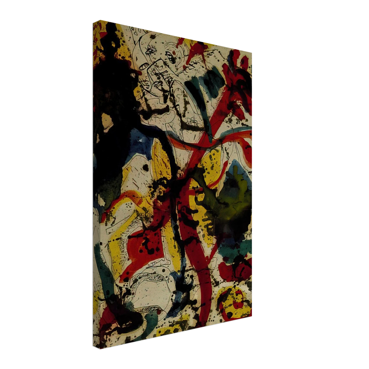 Jackson Pollock - UNTITLED 1944 Canvas - 40x60 cm / 16x24 inches-canvas