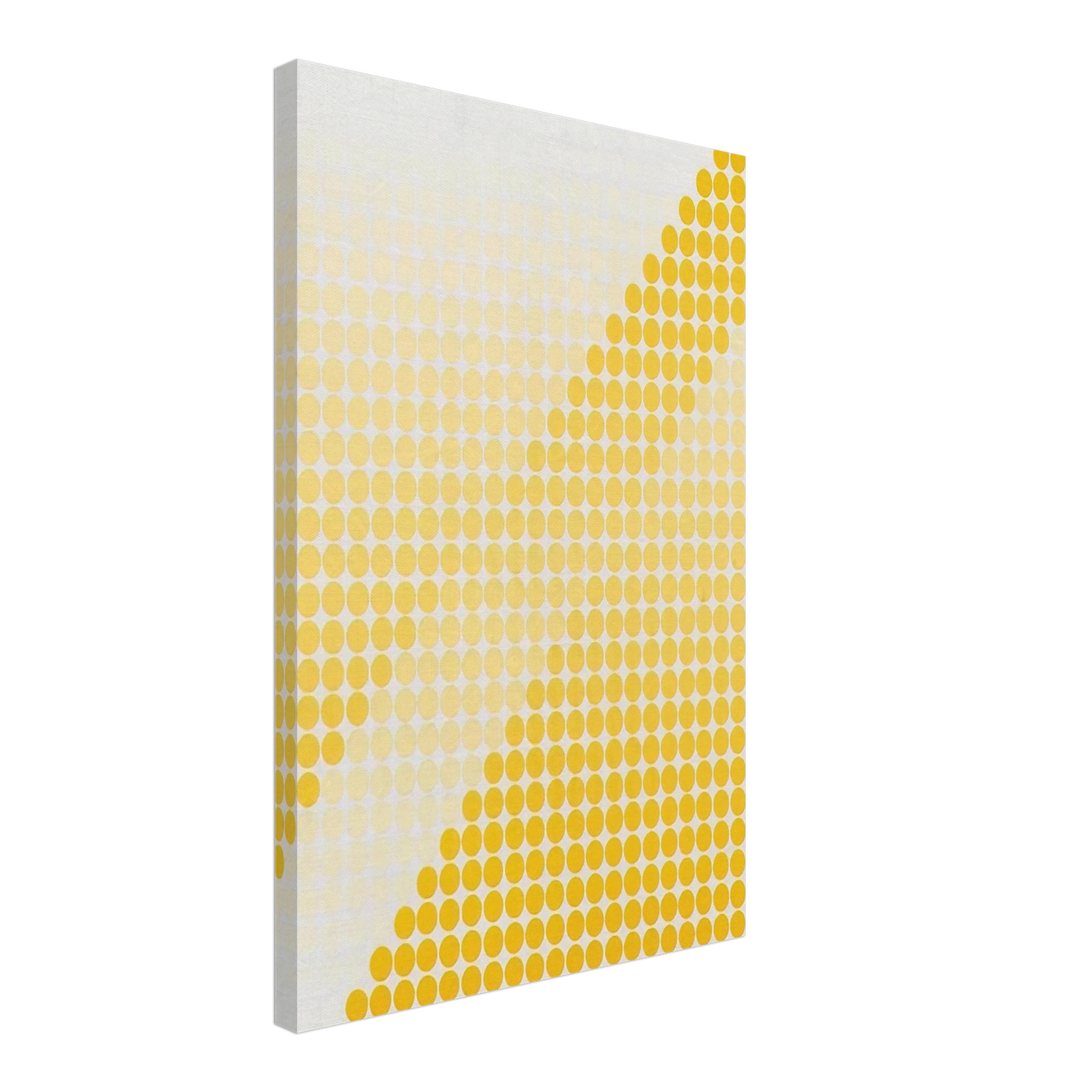 Dadamaino - Bianco Giallo - 1971 Canvas - 70x100 cm / 28x40 inches-canvas