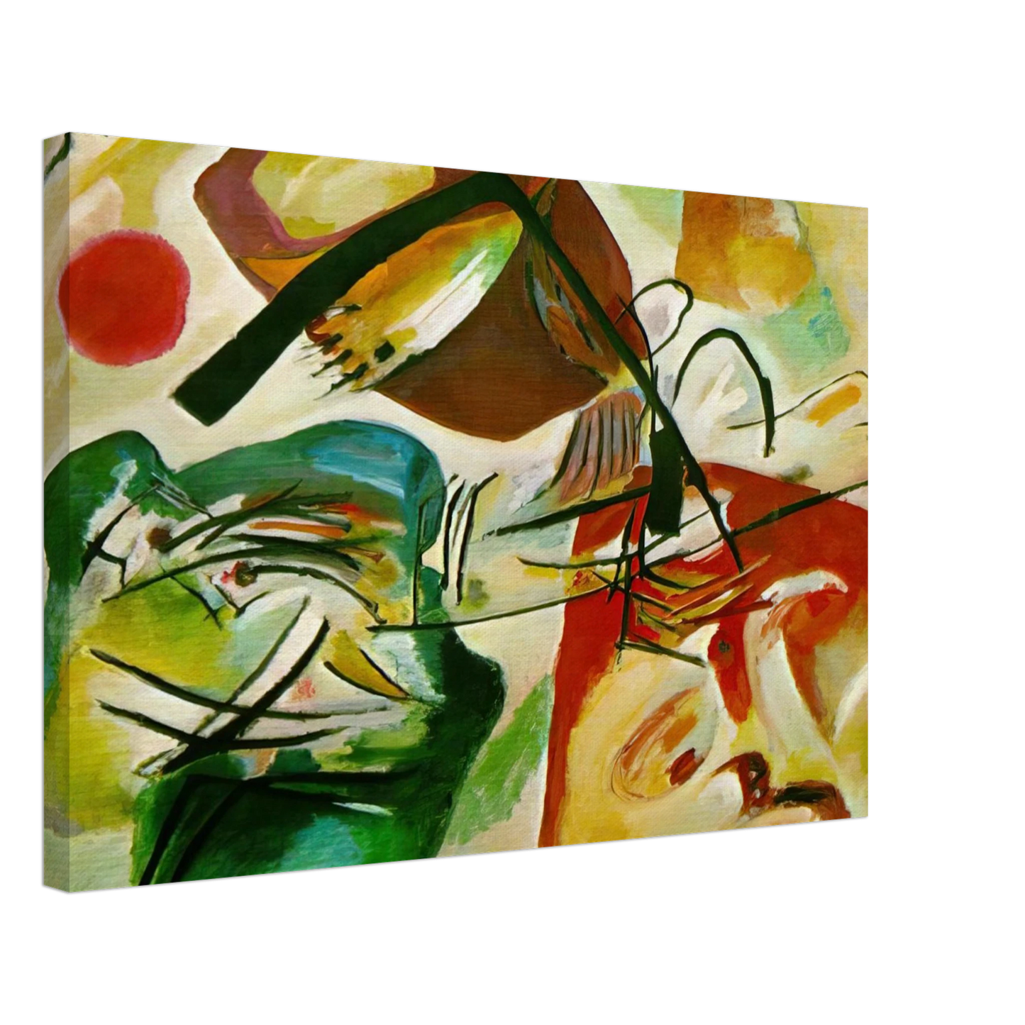 Wassily Kandinsky - PICTURE WITH A BLACK ARCH 1912 Canvas - 40x60 cm / 16x24 inches-canvas