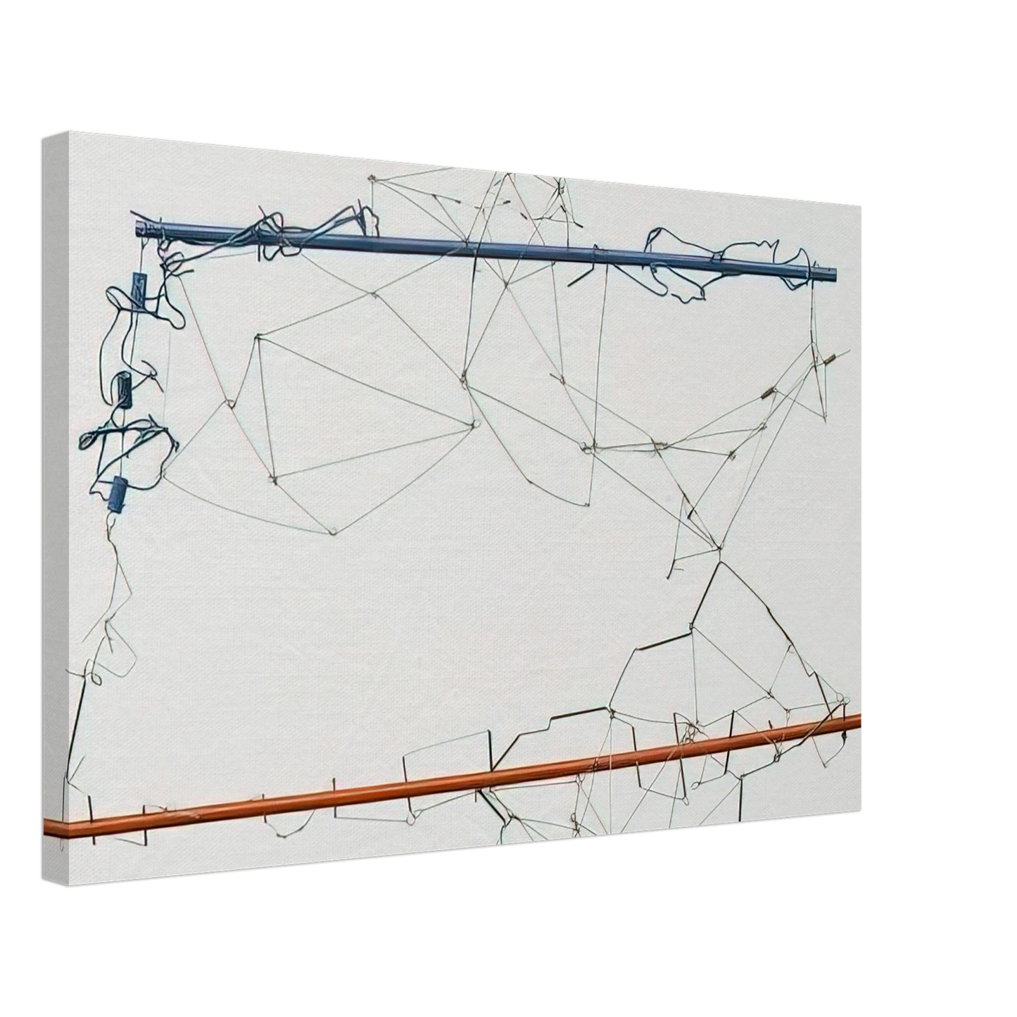 Gego - Drawing without Paper 8425 and 8426 - 1984 Canvas - 70x100 cm / 28x40 inches-canvas