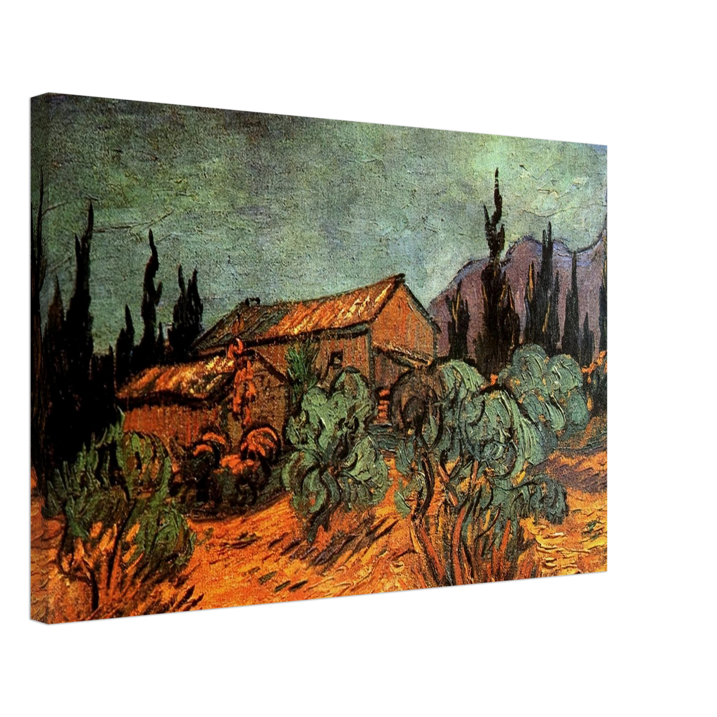 Vincent van Gogh - Wooden Sheds Canvas - 70x100 cm / 28x40 inches-canvas