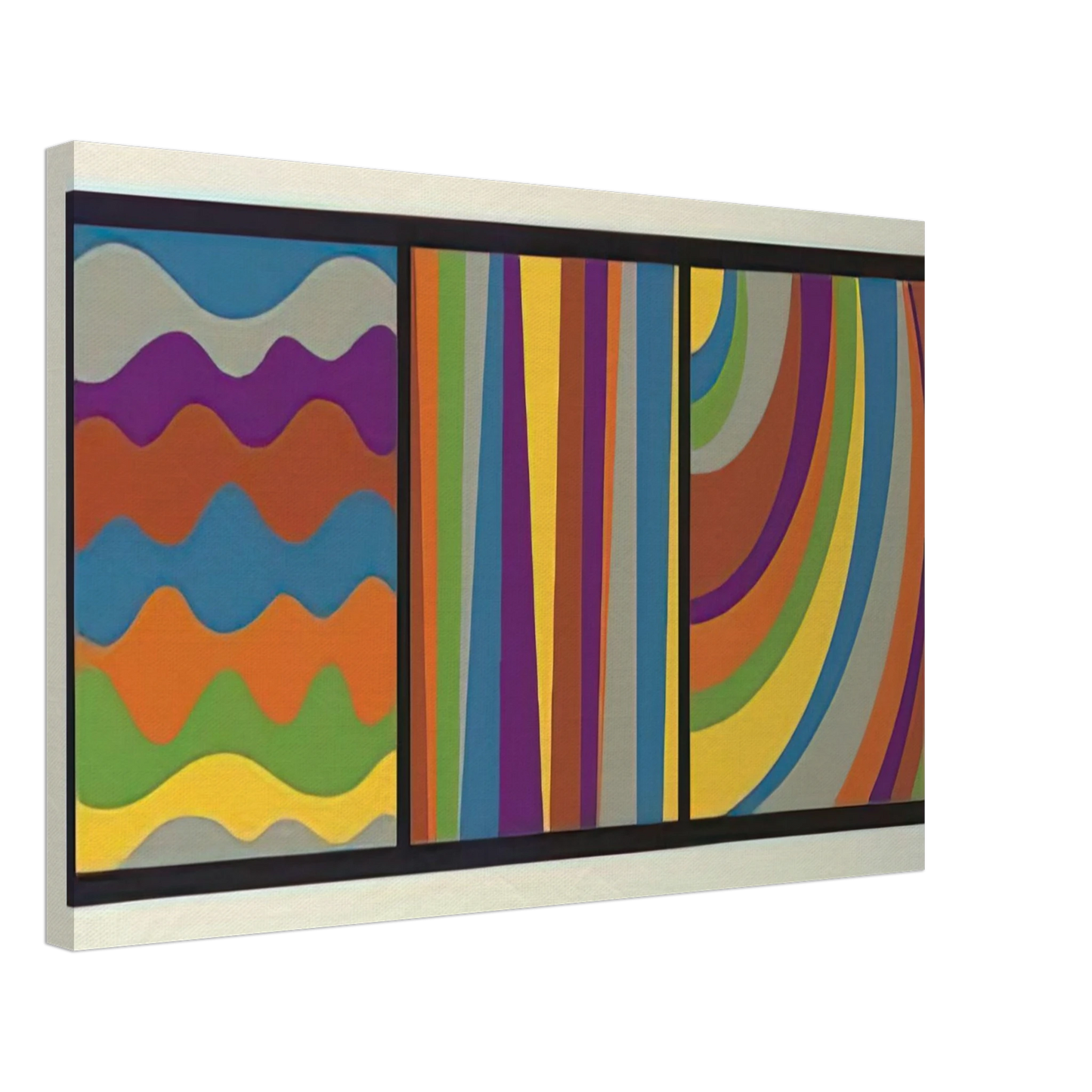 Sol LeWitt - Irregular Arcs, Bands, Loops Canvas - 70x100 cm / 28x40 inches-canvas