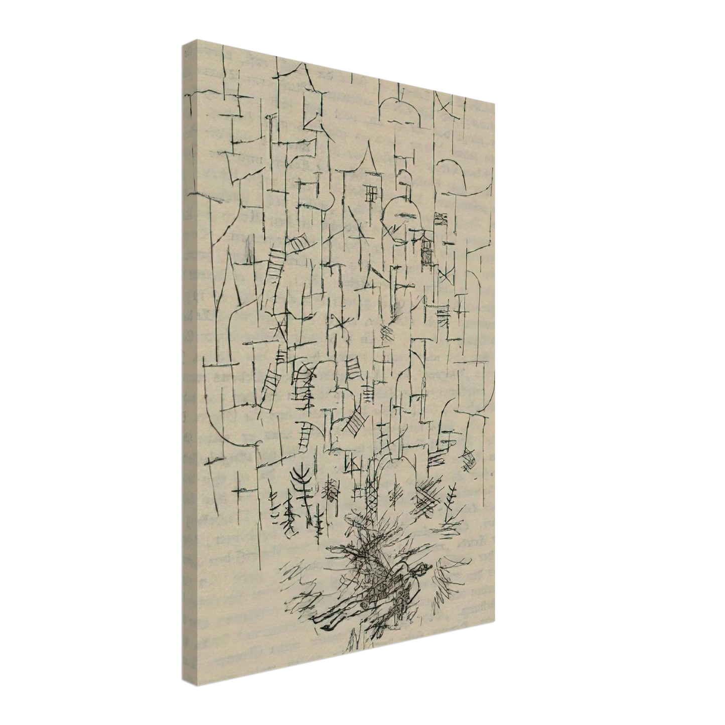 Paul Klee - DEATH FOR THE IDEA 1915 Canvas - 40x60 cm / 16x24 inches-canvas