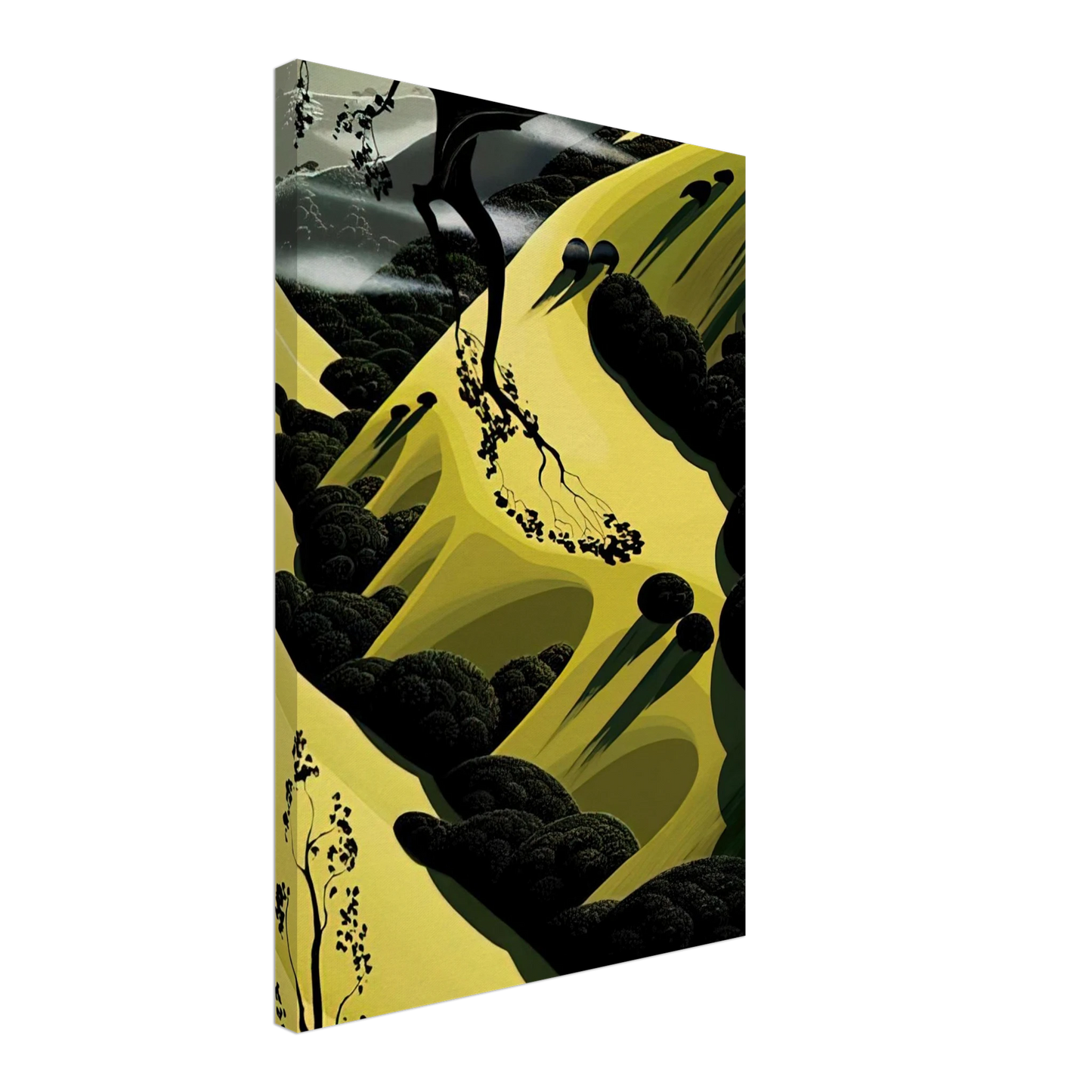 Eyvind Earle - High Country Valley Canvas - 40x60 cm / 16x24 inches-canvas