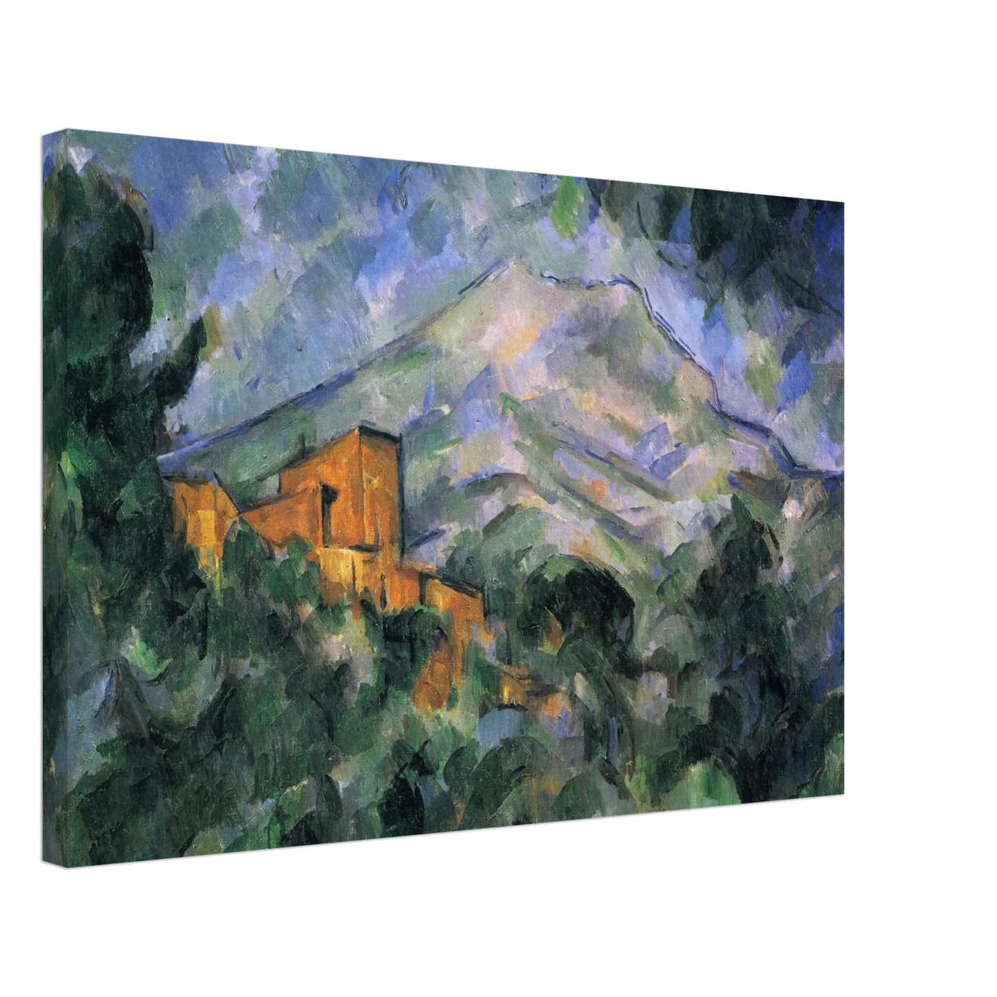 Paul Cezanne - Montagne Sainte-Victoire and the Black Chateau Canvas - 70x100 cm / 28x40 inches-canvas
