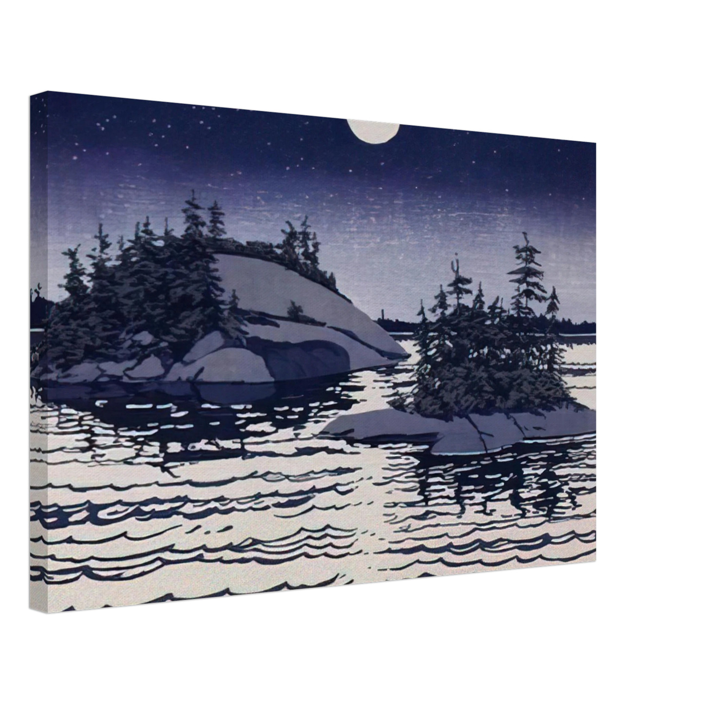 Neil Welliver - Islands Allagash - 1990 Canvas - 70x100 cm / 28x40 inches-canvas