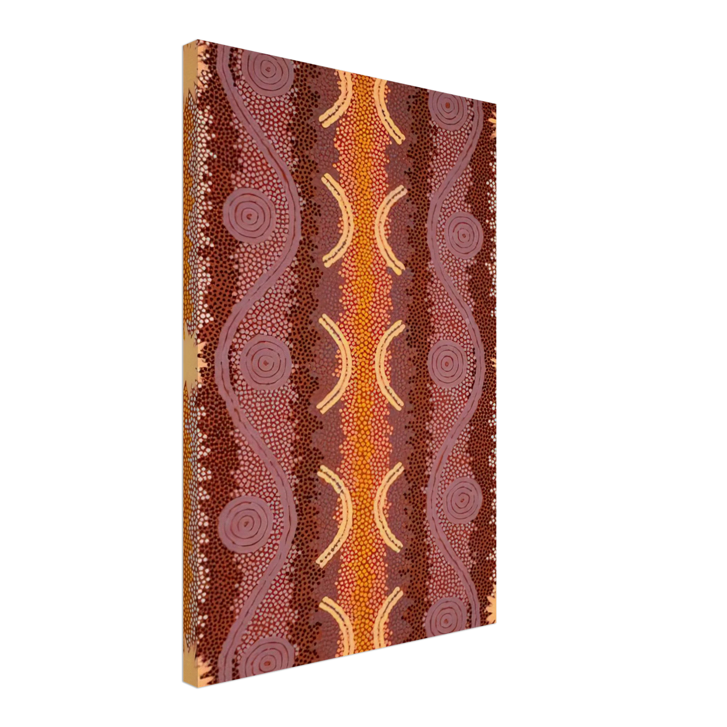 Clifford Possum Tjapaltjarri - Possum and Rock Wallaby Dreaming at Mount Allan - 1996 Canvas - 70x100 cm / 28x40 inches-canvas