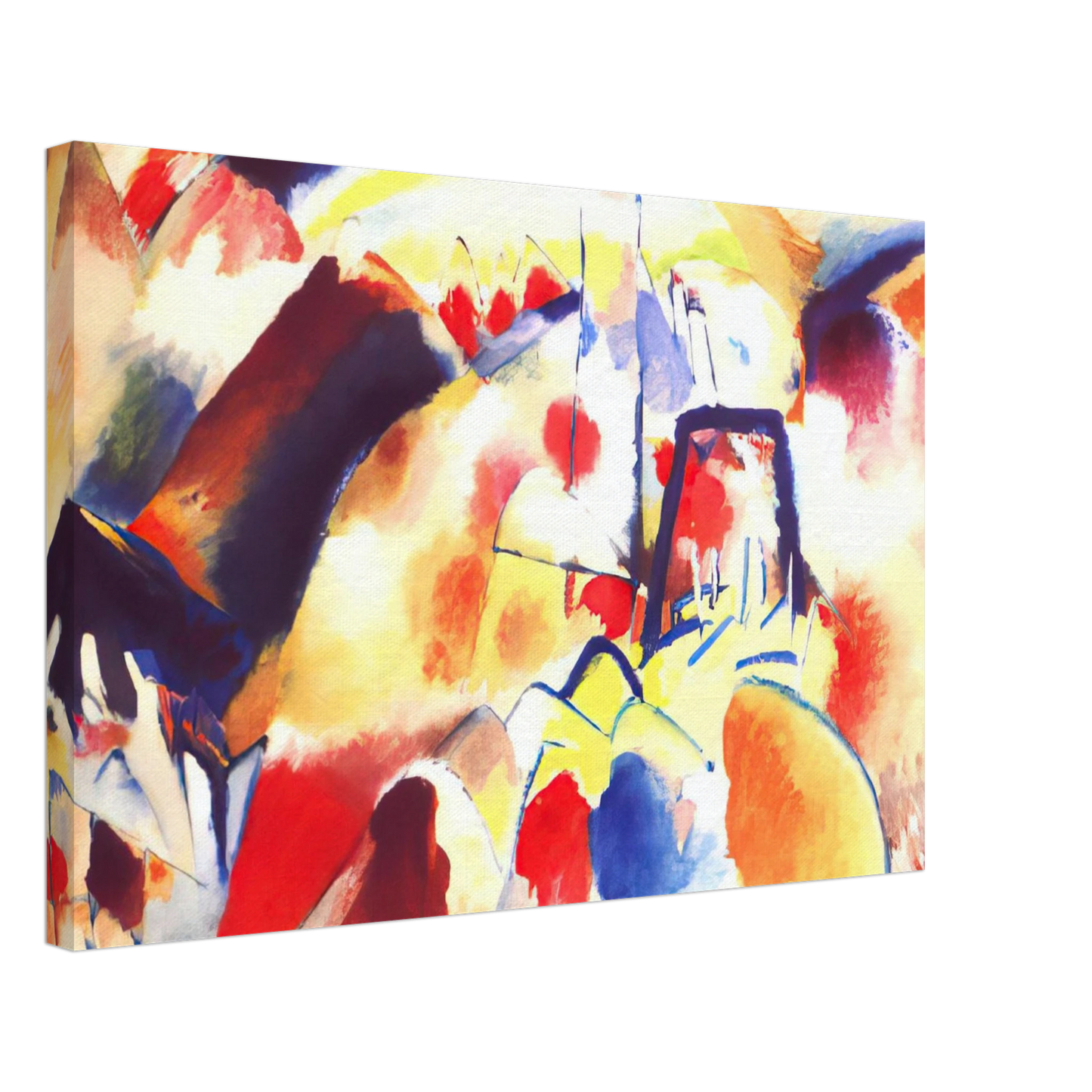 Wassily Kandinsky - LANDSCAPE WITH RED SPOTS 1913 Canvas - 40x60 cm / 16x24 inches-canvas