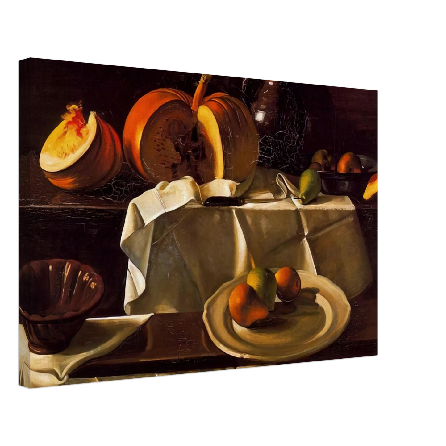 Andre Derain - THE STILL LIFE WITH PUMPKIN 1939 Canvas - 70x100 cm / 28x40 inches-canvas