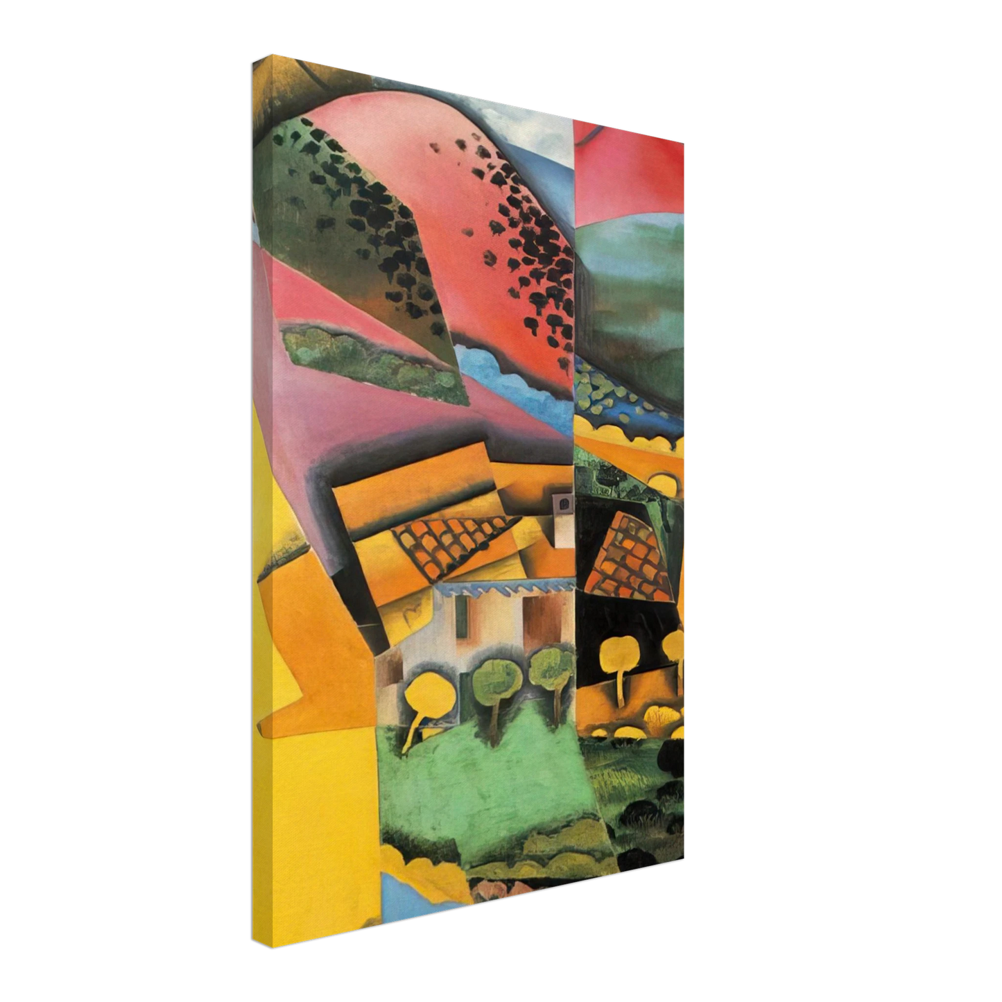 Juan Gris - LANDSCAPE AT CERET 1913 Canvas - 70x100 cm / 28x40 inches-canvas