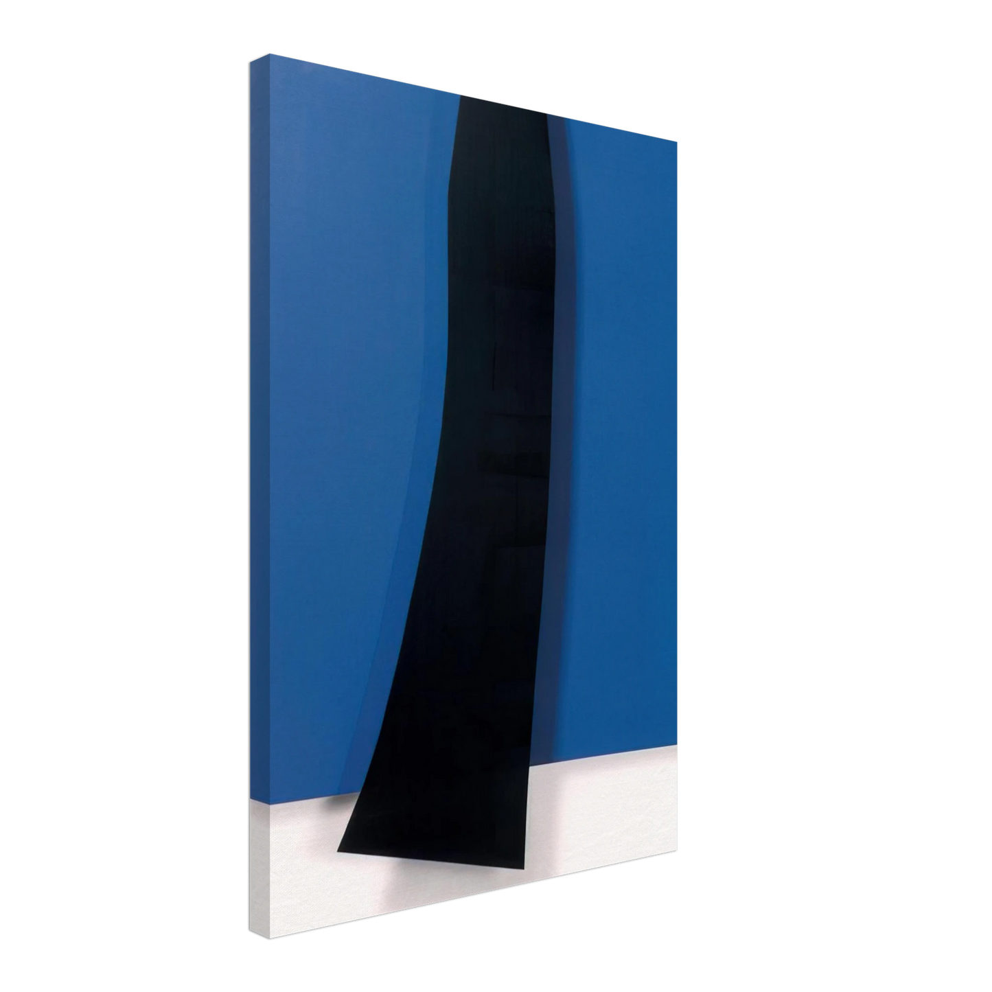 Ellsworth Kelly - Black over Blue Canvas - 70x100 cm / 28x40 inches-canvas