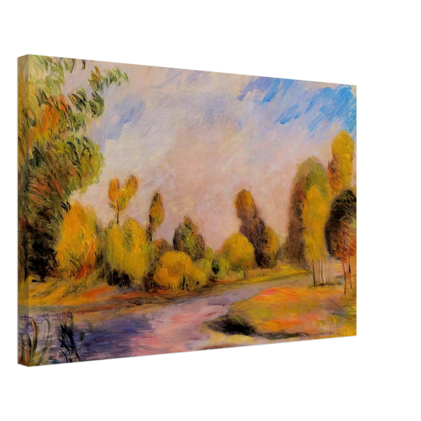 Pierre-Auguste Renoir - Banks of a River Canvas - 70x100 cm / 28x40 inches-canvas