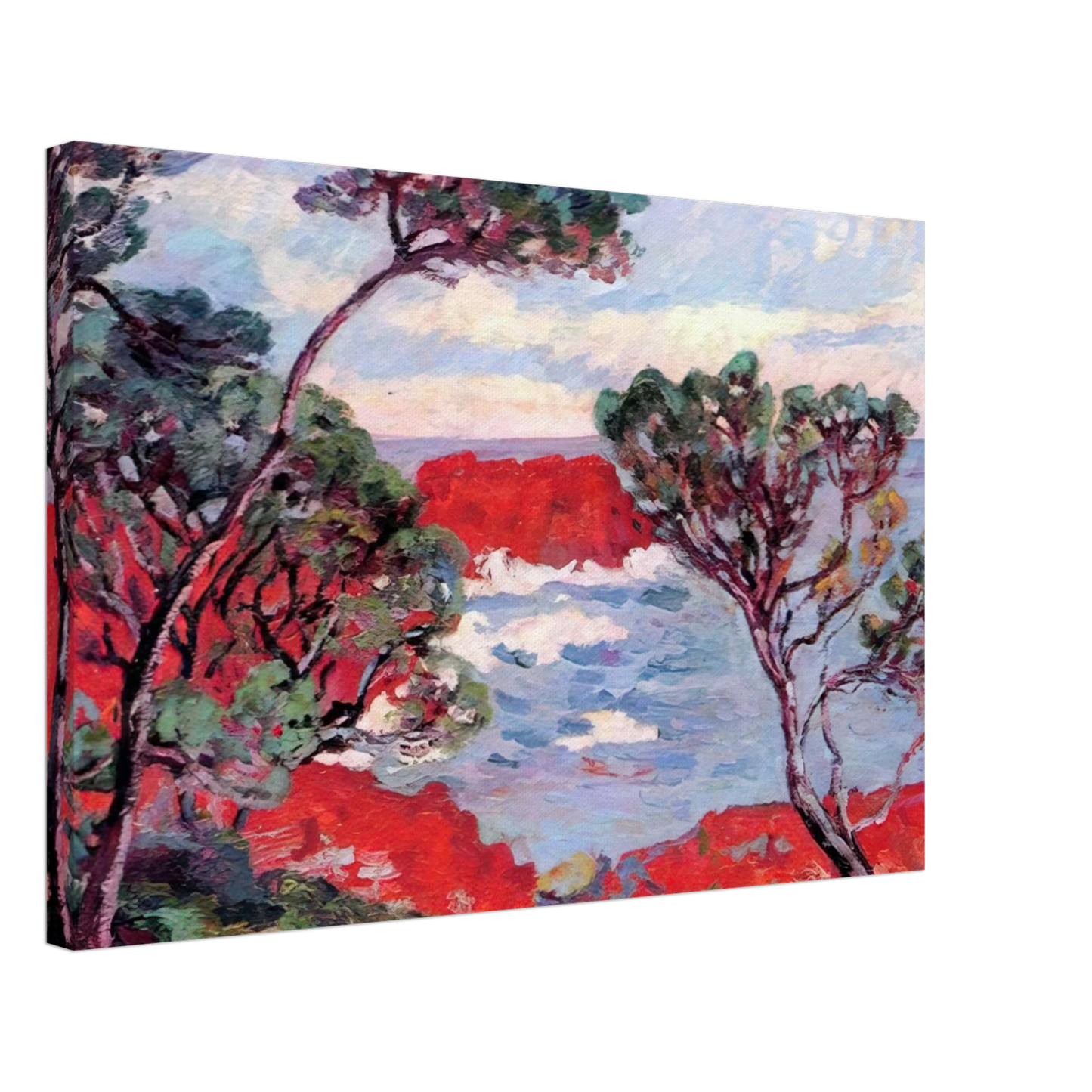 Armand Guillaumin - Les rochers rouges - 1894 Canvas - 40x60 cm / 16x24 inches-canvas