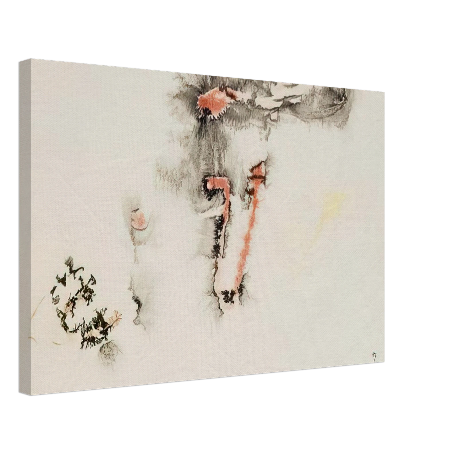 Henri Michaux - UNTITLED Canvas - 70x100 cm / 28x40 inches-canvas