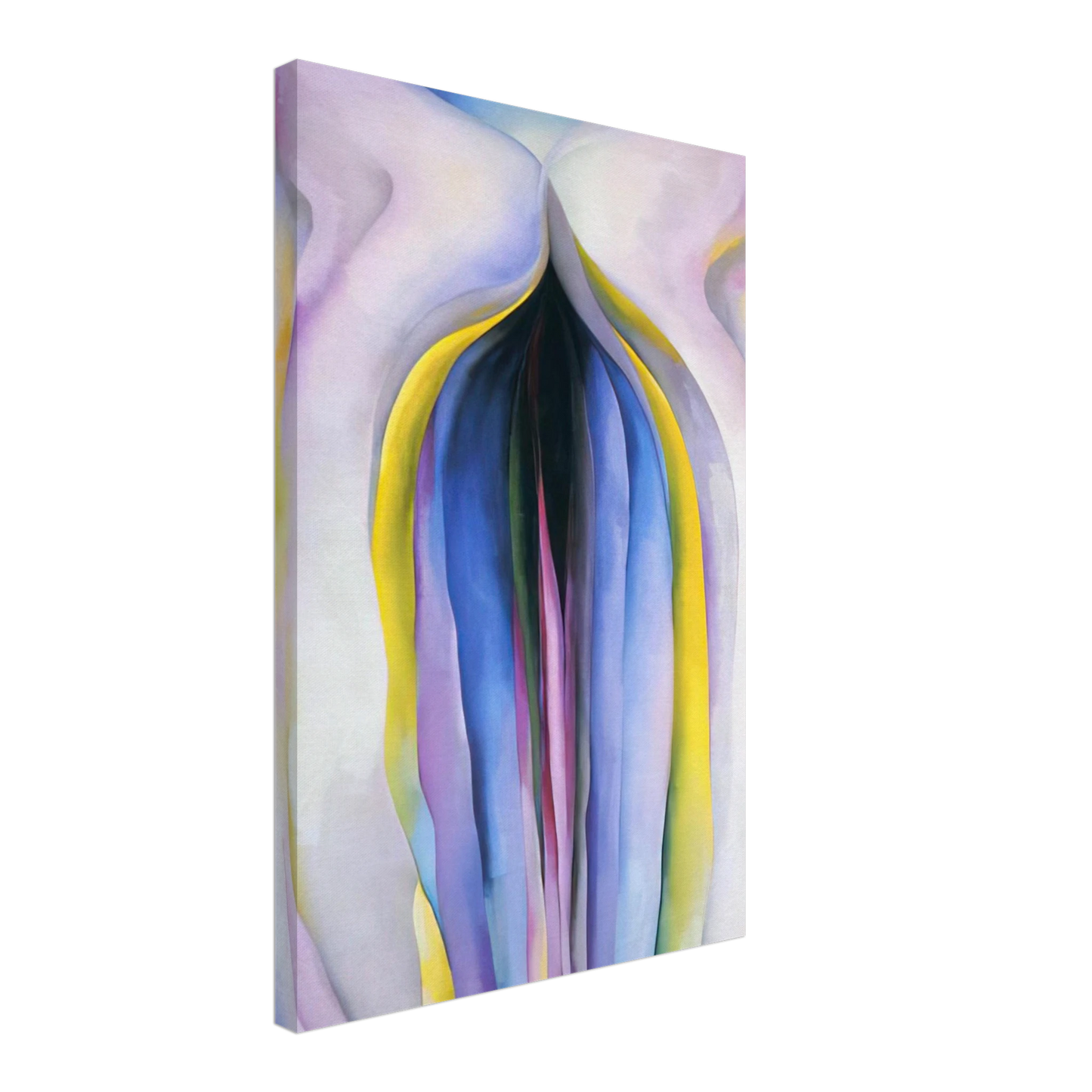 Georgia O'Keeffe - Grey Line With Black, Blue And Yellow Canvas - 40x60 cm / 16x24 inches-canvas