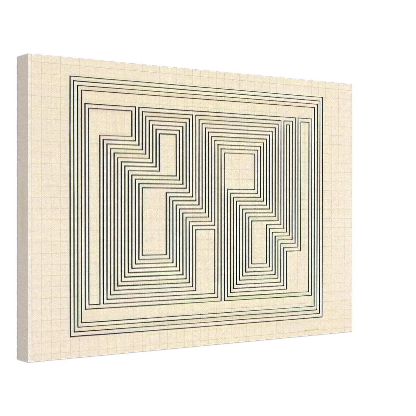 Josef Albers - GRAPHIC TECTONIC 1941 Canvas - 40x60 cm / 16x24 inches-canvas