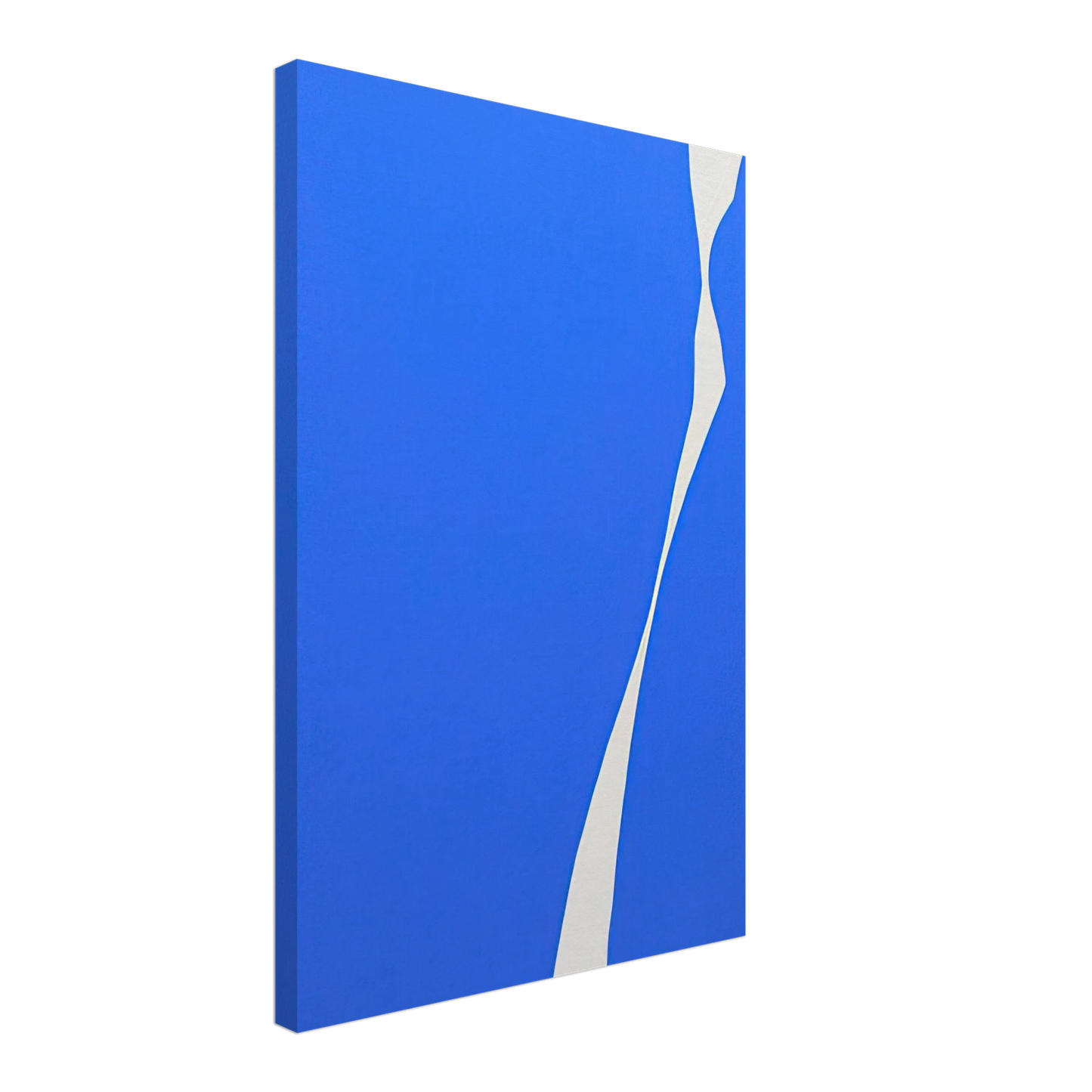 Adja Yunkers - White On Blue II - 1969 Canvas - 70x100 cm / 28x40 inches-canvas