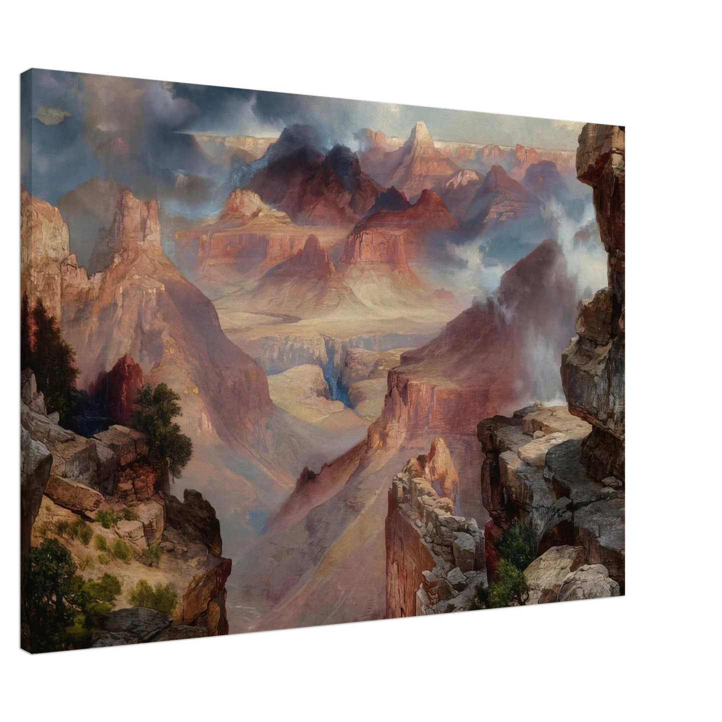 Thomas Moran - Grand Canyon of Arizona at Sunset Canvas - Default Title-canvas