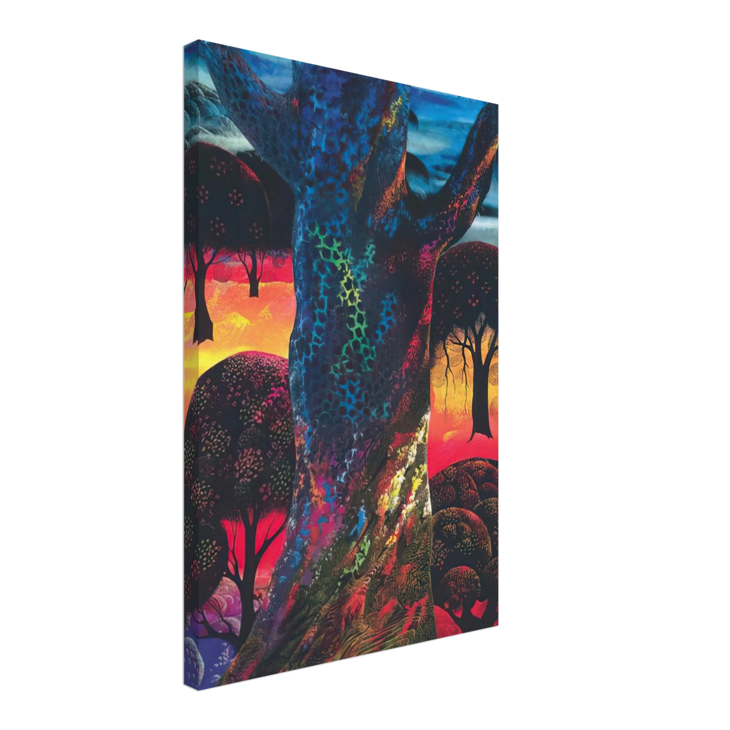 Eyvind Earle - Fire Magic Canvas - 70x100 cm / 28x40 inches-canvas