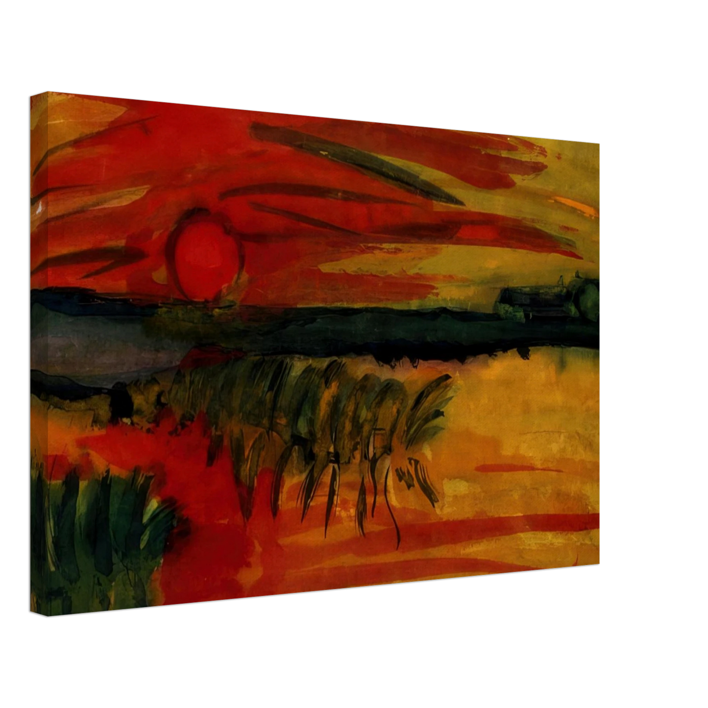 Emil Nolde - Sunset Canvas - 40x60 cm / 16x24 inches-canvas