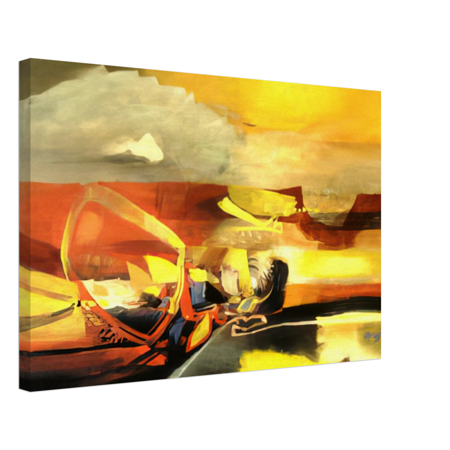 Alejandro Obregon - AGUA C LIDA 1962 Canvas - 40x60 cm / 16x24 inches-canvas