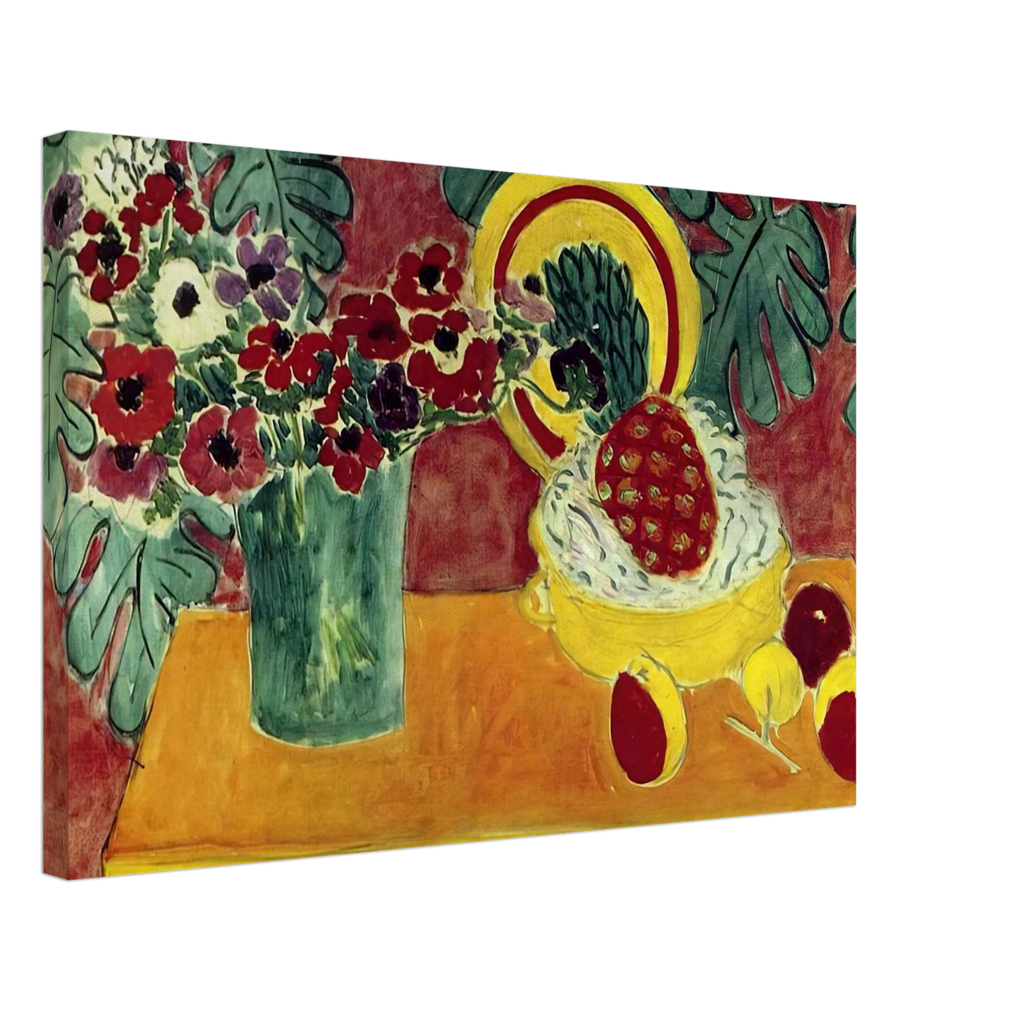 Henri Matisse - PINEAPPLE AND ANEMONES 1940 Canvas - 70x100 cm / 28x40 inches-canvas