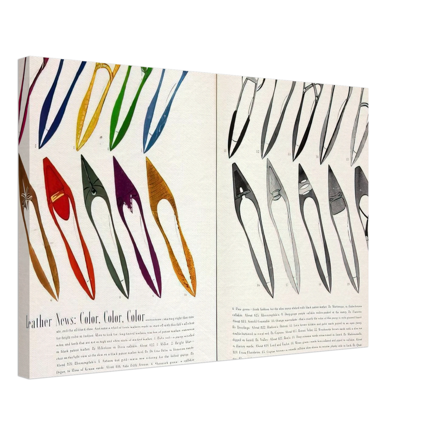 Andy Warhol - Shoe Advertisement for I.Miller Harper's Bazzar Canvas - 70x100 cm / 28x40 inches-canvas