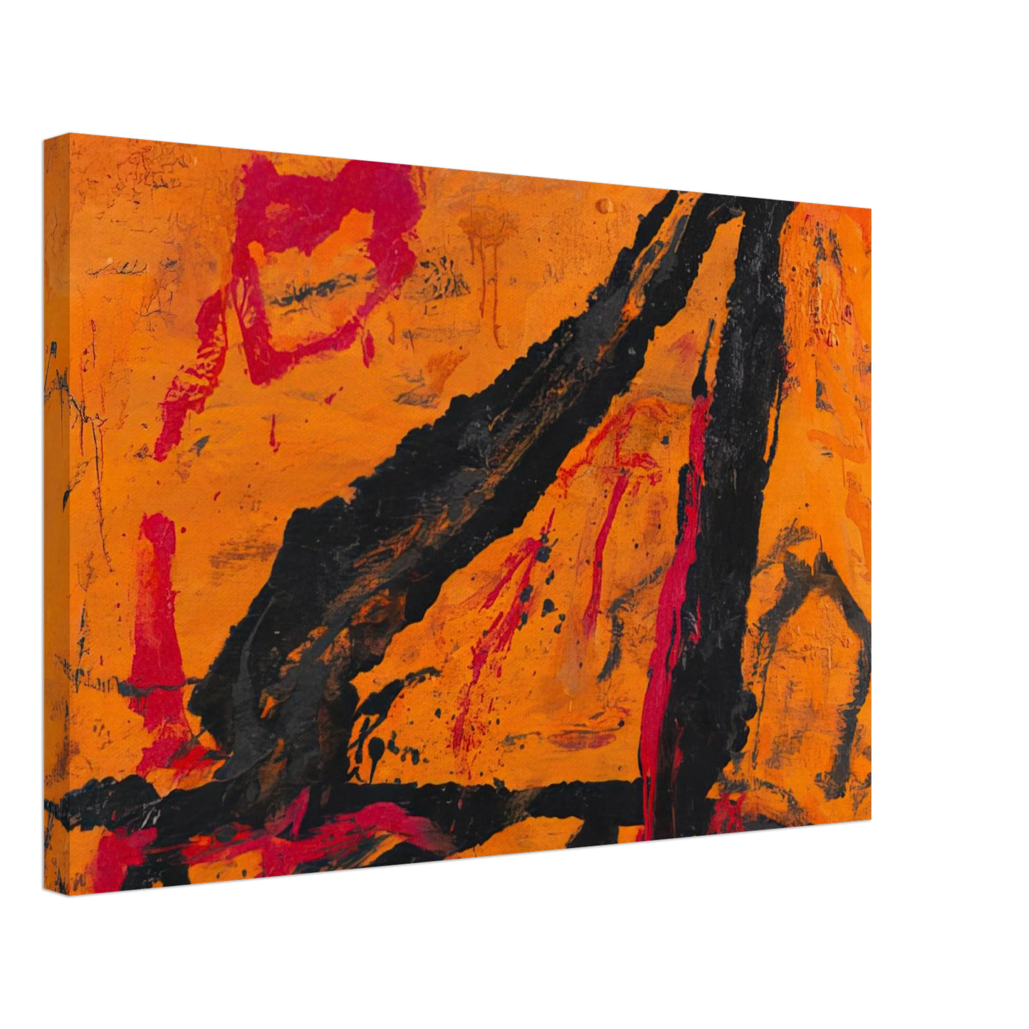 Emil Schumacher - Timra - 1989 Canvas - 40x60 cm / 16x24 inches-canvas