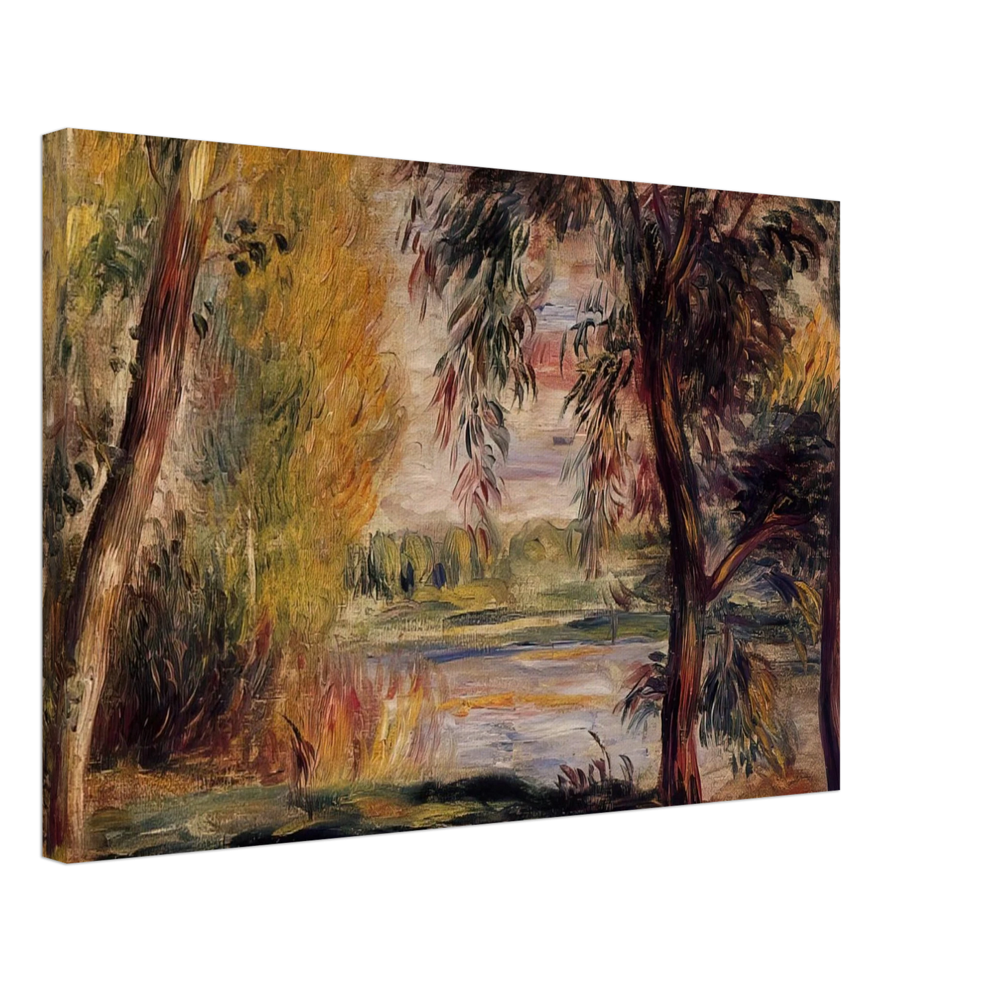 Pierre-Auguste Renoir - Trees by the Water Canvas - 70x100 cm / 28x40 inches-canvas