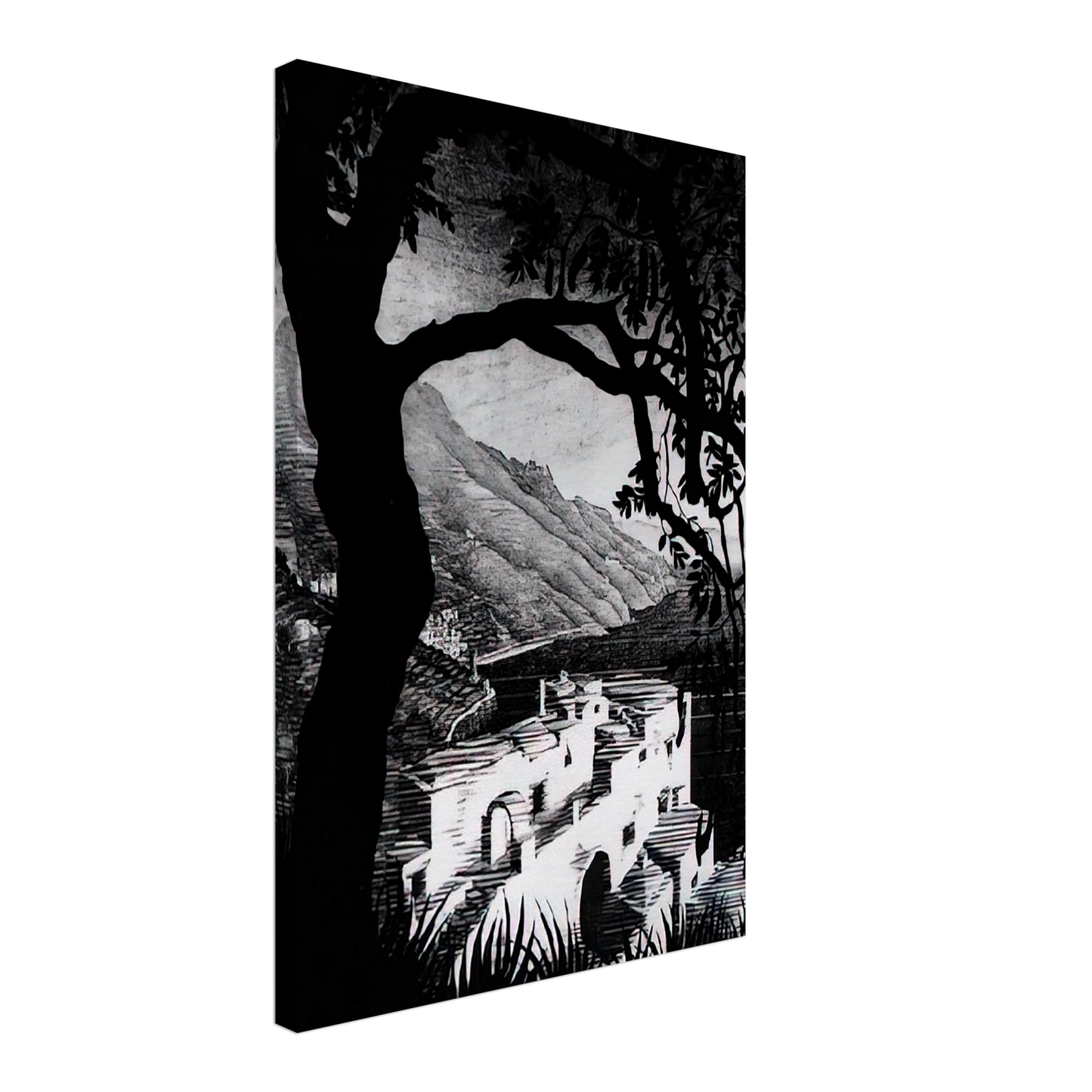 MC Escher - COAST OF AMALFI Canvas - 40x60 cm / 16x24 inches-canvas