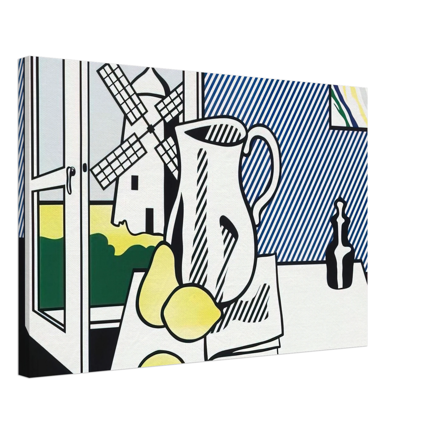 Roy Lichtenstein - STILL LIFE WITH WINDMILL 1974 Canvas - 70x100 cm / 28x40 inches-canvas