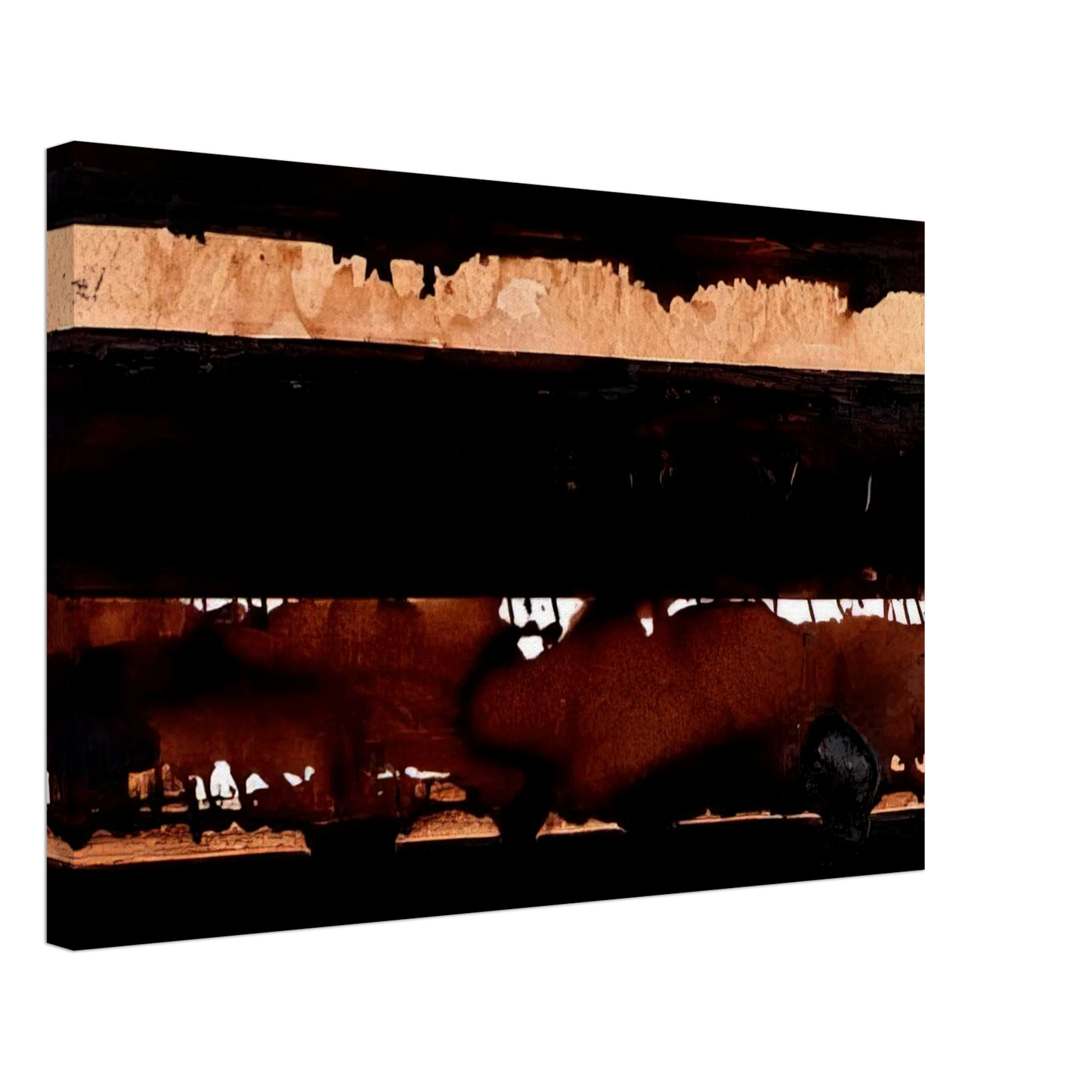 Pierre Soulages - B-Walnut Stain - 2004 Canvas - 70x100 cm / 28x40 inches-canvas