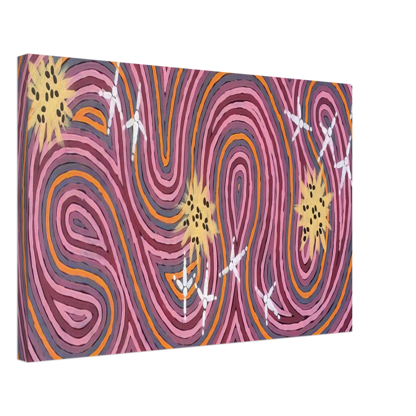 Clifford Possum Tjapaltjarri - Worm Dreaming - 1996 Canvas - 70x100 cm / 28x40 inches-canvas