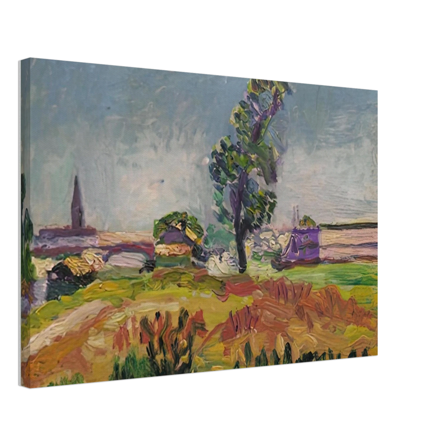Henri Matisse - PAYSAGE DES ENVIRONS DE TOULOUSE LE PONT DES DEMOISELLES 1898 Canvas - 40x60 cm / 16x24 inches-canvas