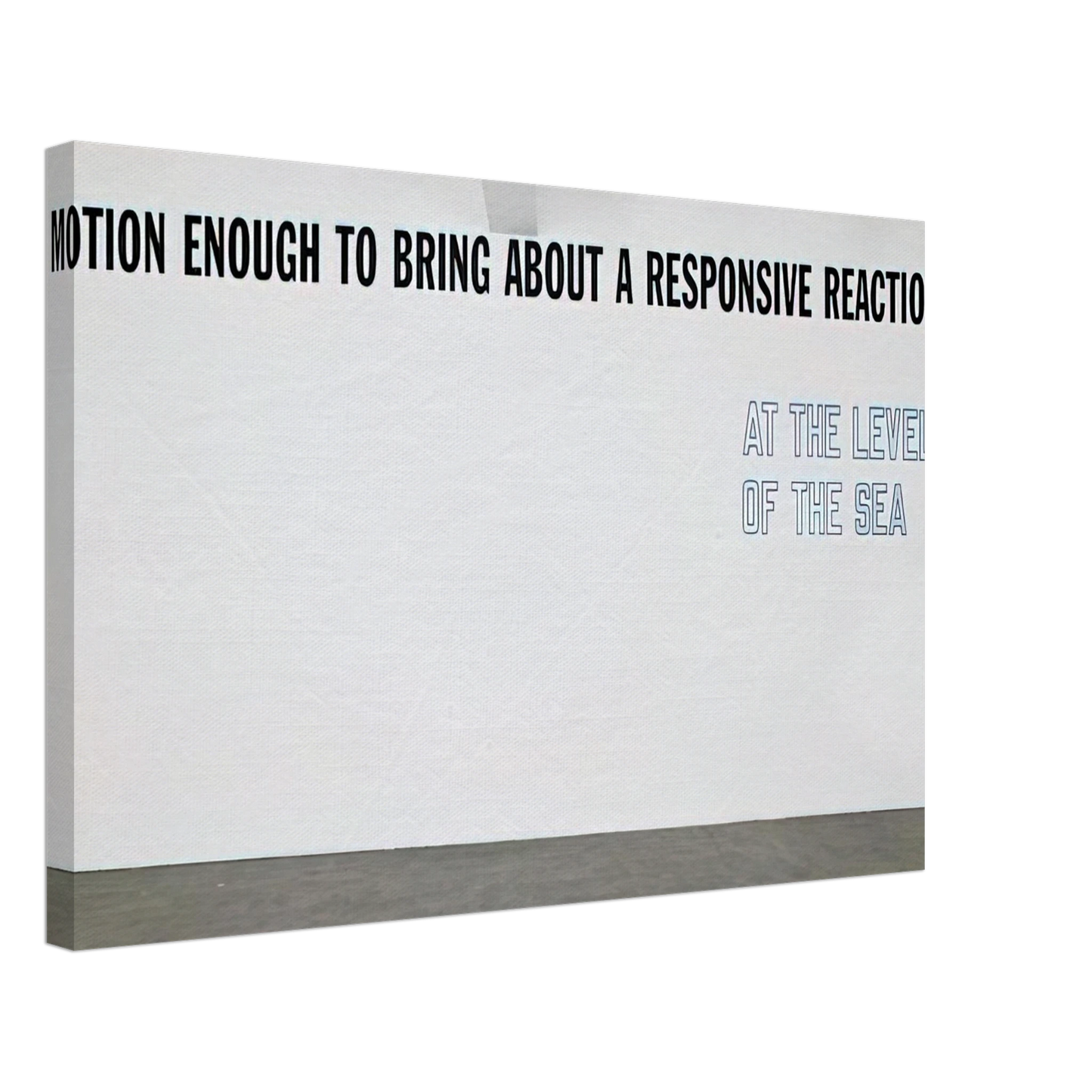 Lawrence Weiner - Motion Enough to Bring About... - 2008 Canvas - 70x100 cm / 28x40 inches-canvas