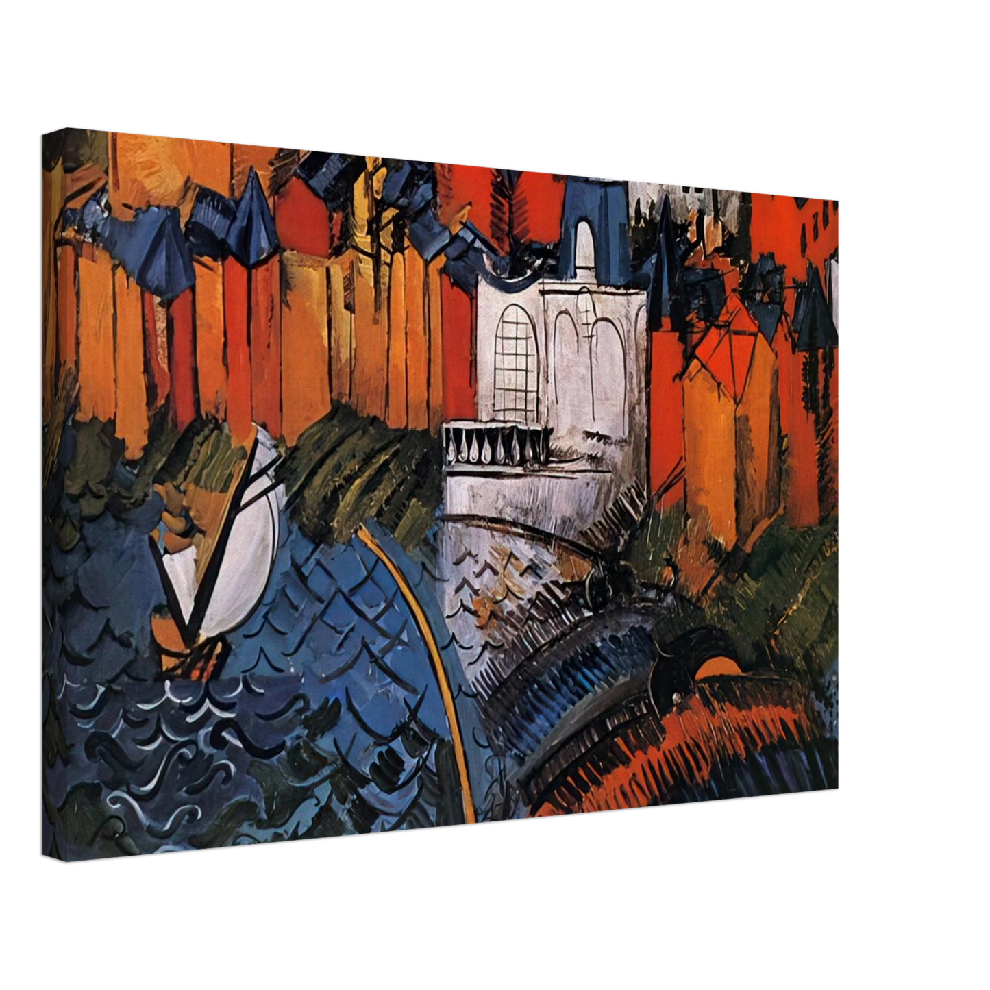 Raoul Dufy - SAILBOAT AT SAINTE ADRESSE 1912 Canvas - 40x60 cm / 16x24 inches-canvas