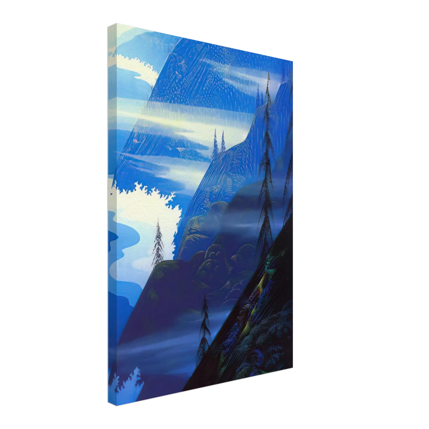 Eyvind Earle - Stardust blue Canvas - 70x100 cm / 28x40 inches-canvas