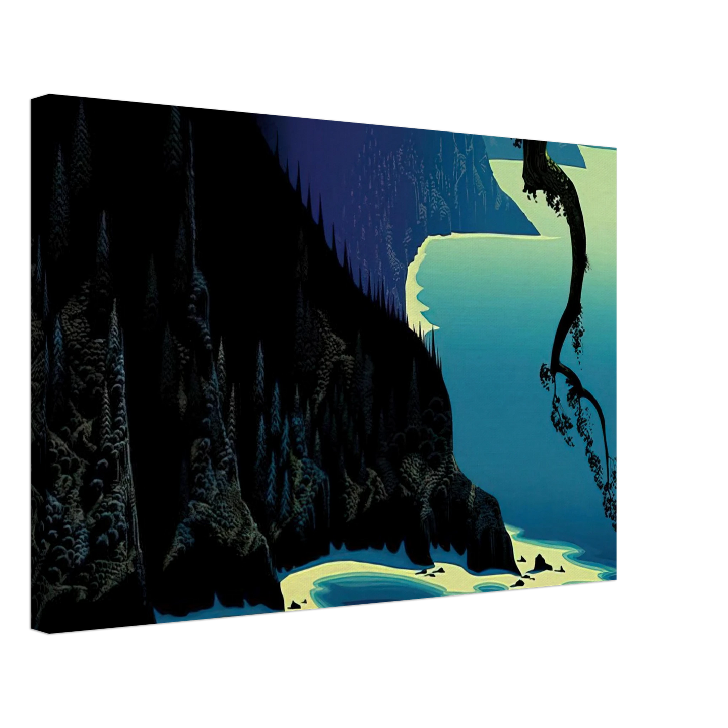 Eyvind Earle - Big Sur Canvas - 40x60 cm / 16x24 inches-canvas
