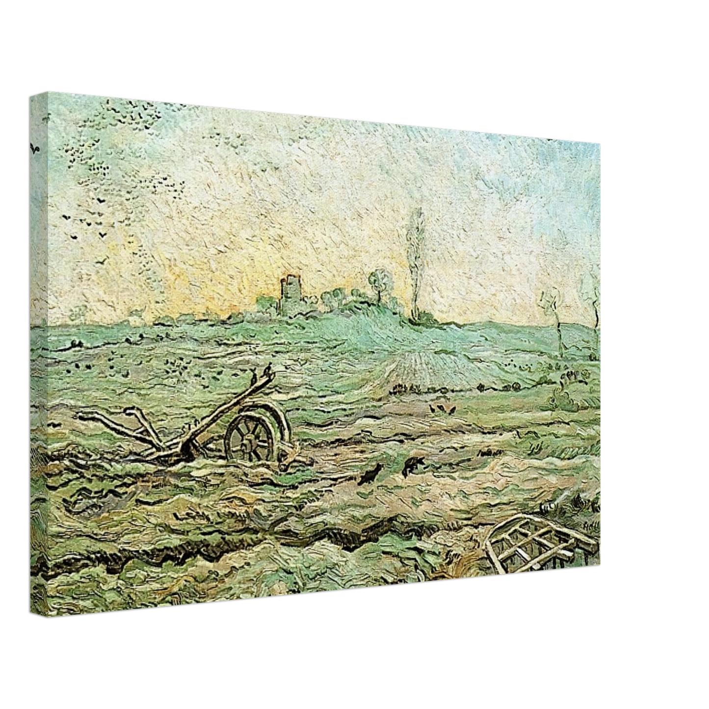 Vincent van Gogh - The Plough and the Harrow after Millet Canvas - 70x100 cm / 28x40 inches-canvas