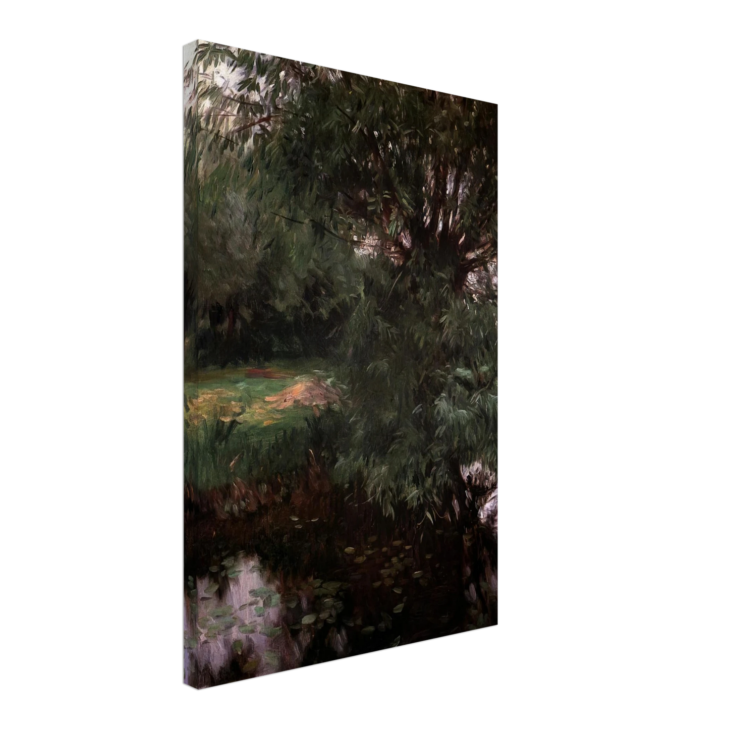 John Singer Sargent - A Backwater at Wargrave Canvas - 70x100 cm / 28x40 inches-canvas