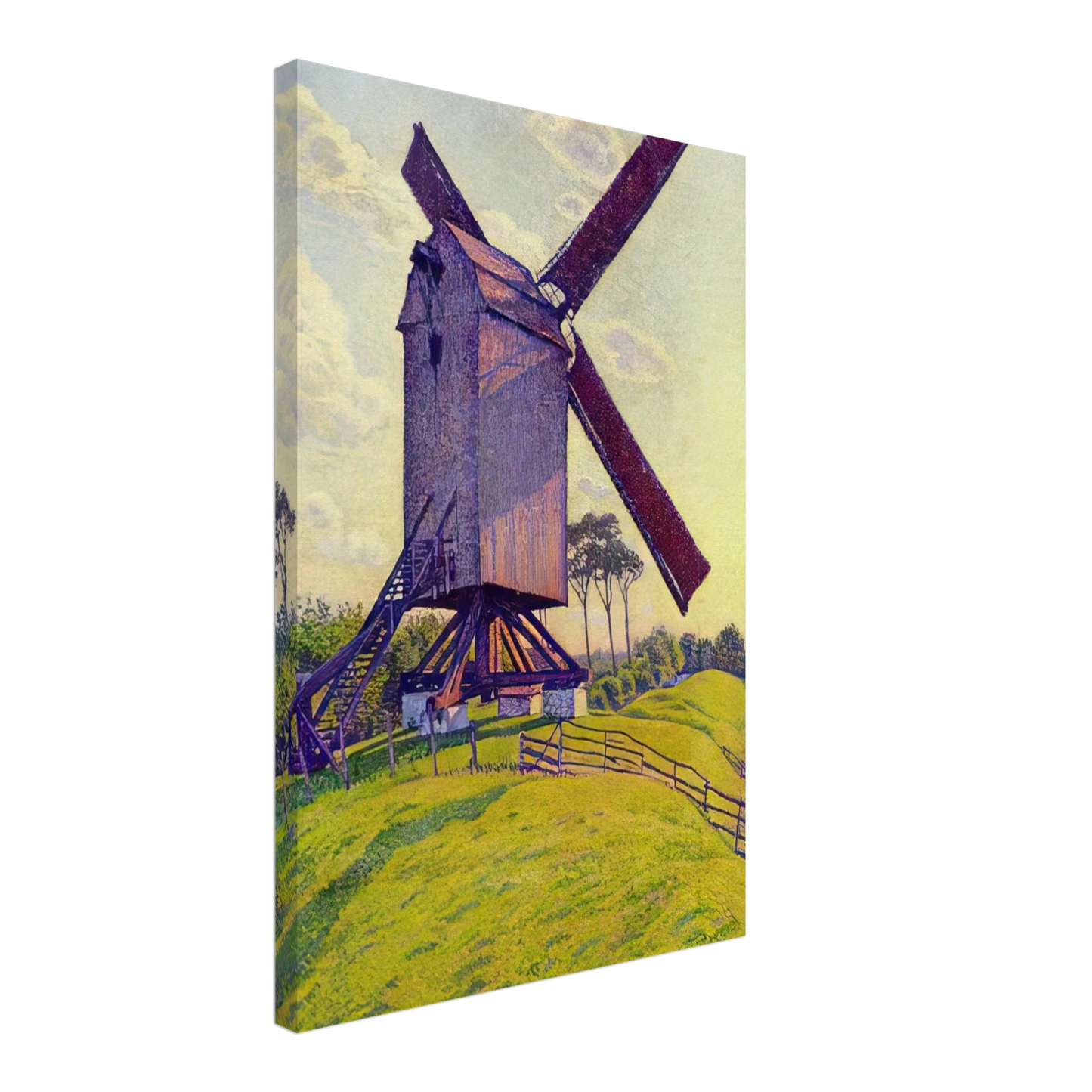 Theo van Rysselberghe - THE MILL AT KELF 1894 Canvas - 70x100 cm / 28x40 inches-canvas