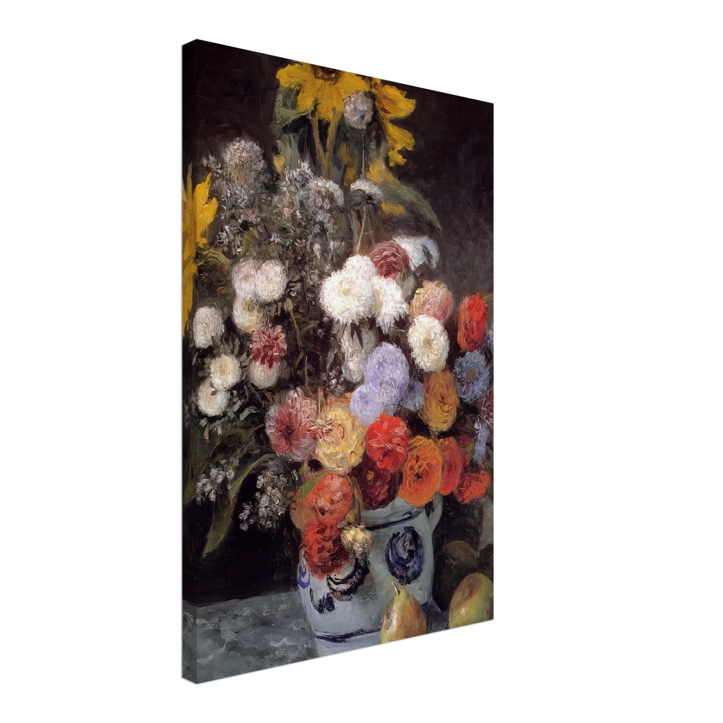 Pierre-Auguste Renoir - Mixed Flowers In An Earthware Pot Canvas - 40x60 cm / 16x24 inches-canvas