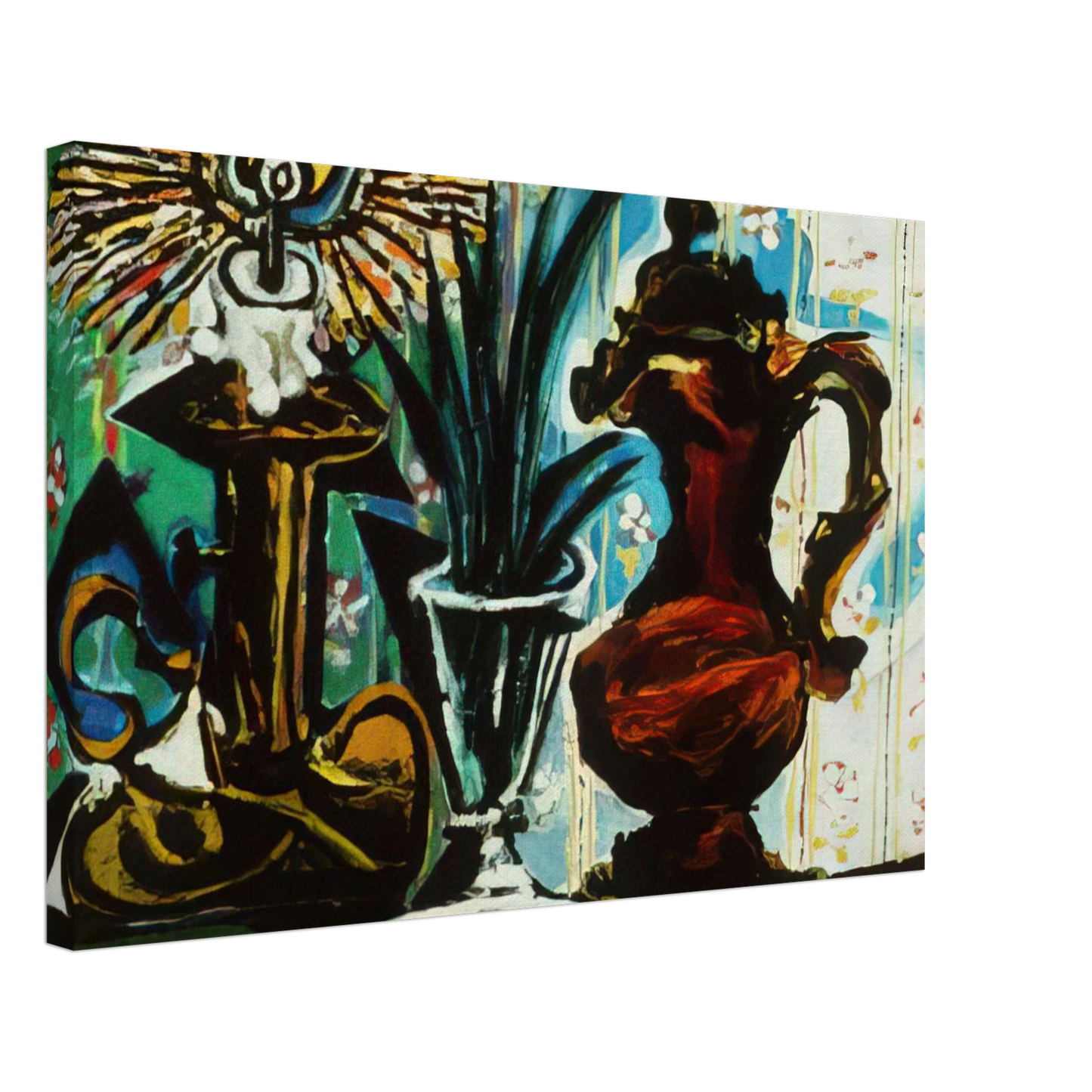 Pablo Picasso - Still life with candle Canvas - 70x100 cm / 28x40 inches-canvas