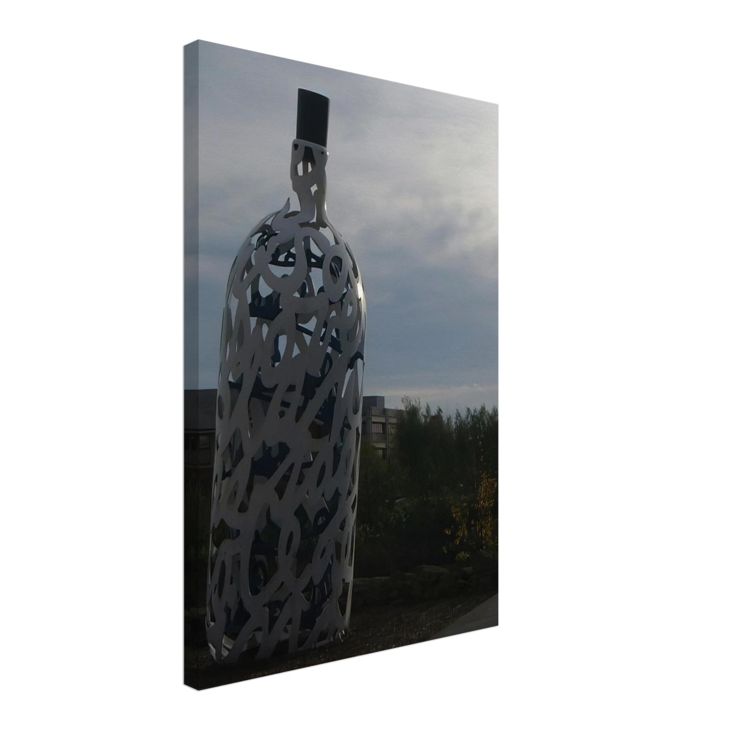 Claes Oldenburg - THE BOTTLE OF NOTES 1993 Canvas - 70x100 cm / 28x40 inches-canvas