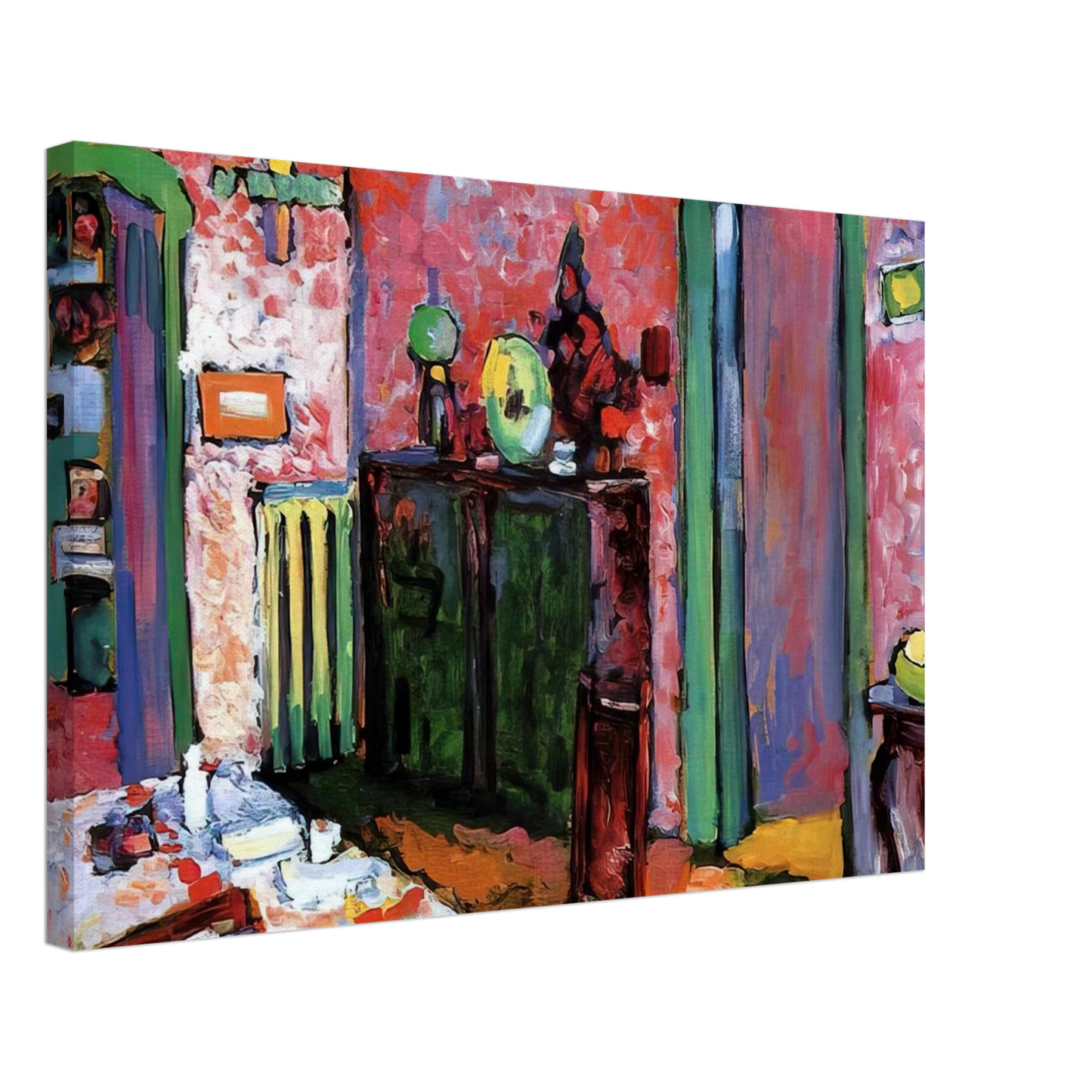 Wassily Kandinsky - INTERIOR MY DINING ROOM 1909 Canvas - 70x100 cm / 28x40 inches-canvas