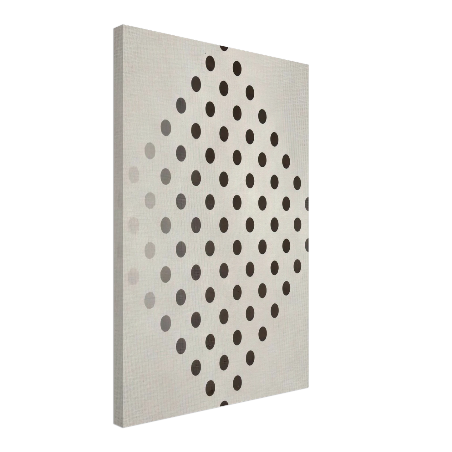 Bridget Riley - BLACK TO WHITE DISKS 1952 Canvas - 40x60 cm / 16x24 inches-canvas